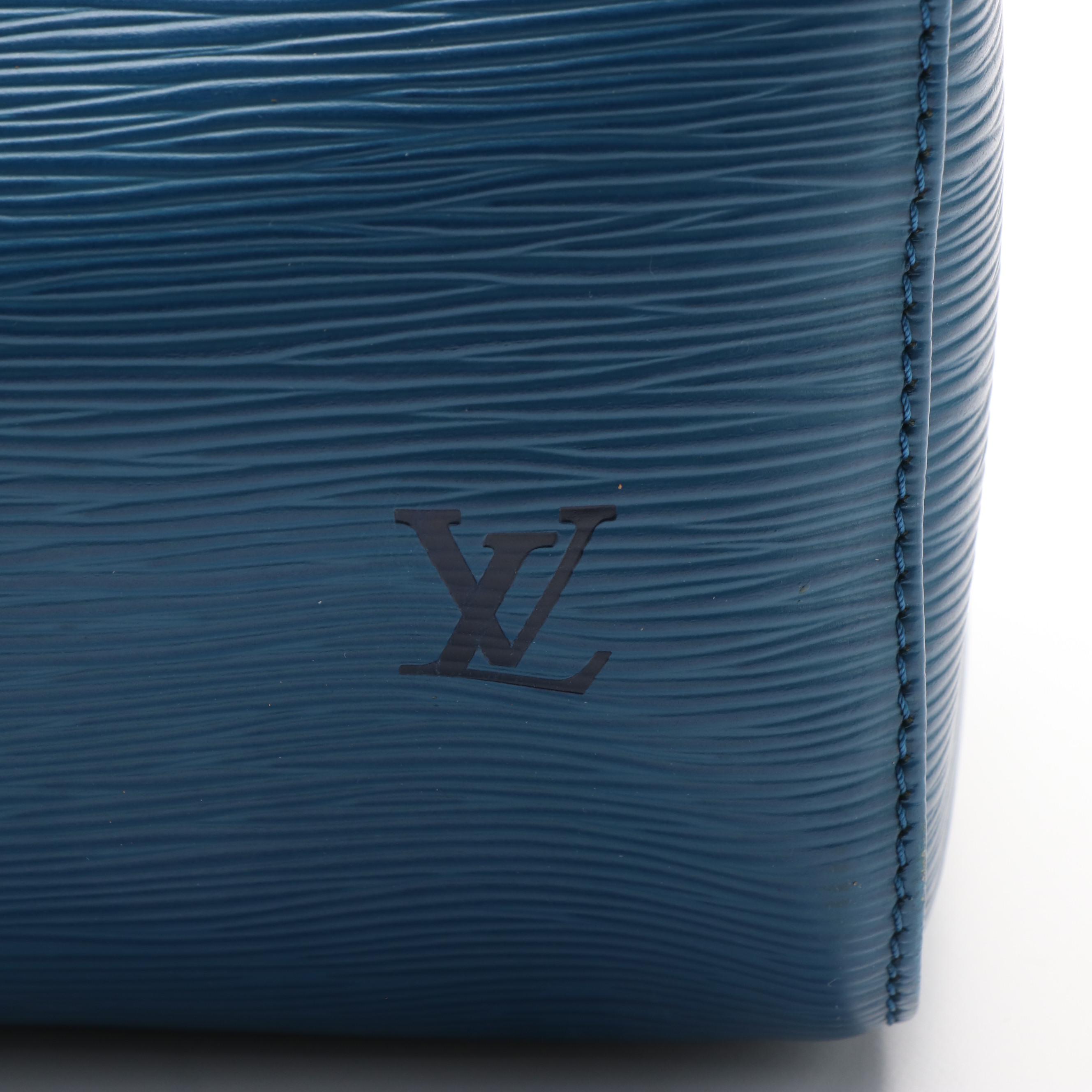 Louis Vuitton Speedy 25 Blue Epi Leather Handbag