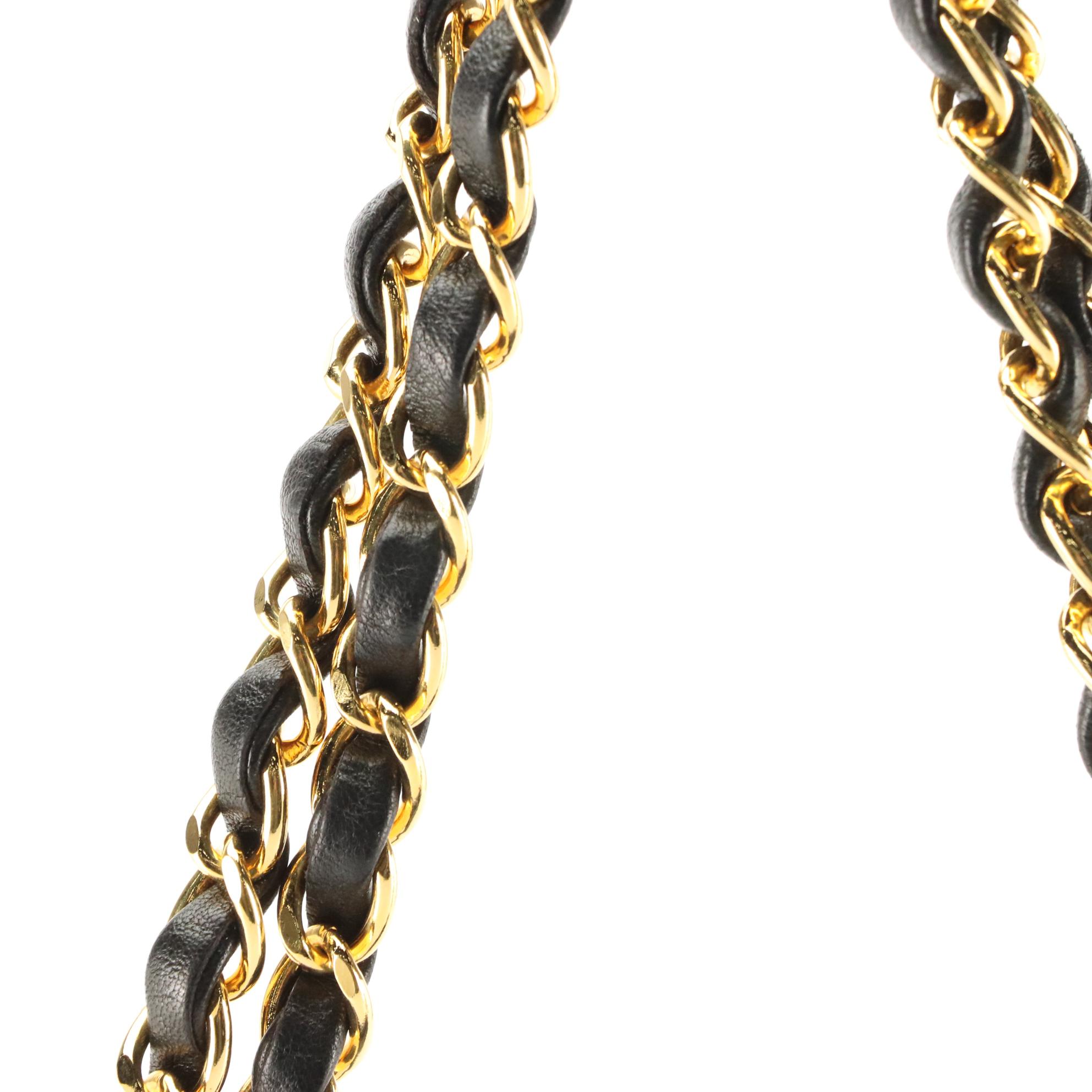 Chanel Jumbo Double Sided Flap Shoulder Bag in Black Matelassé Leather