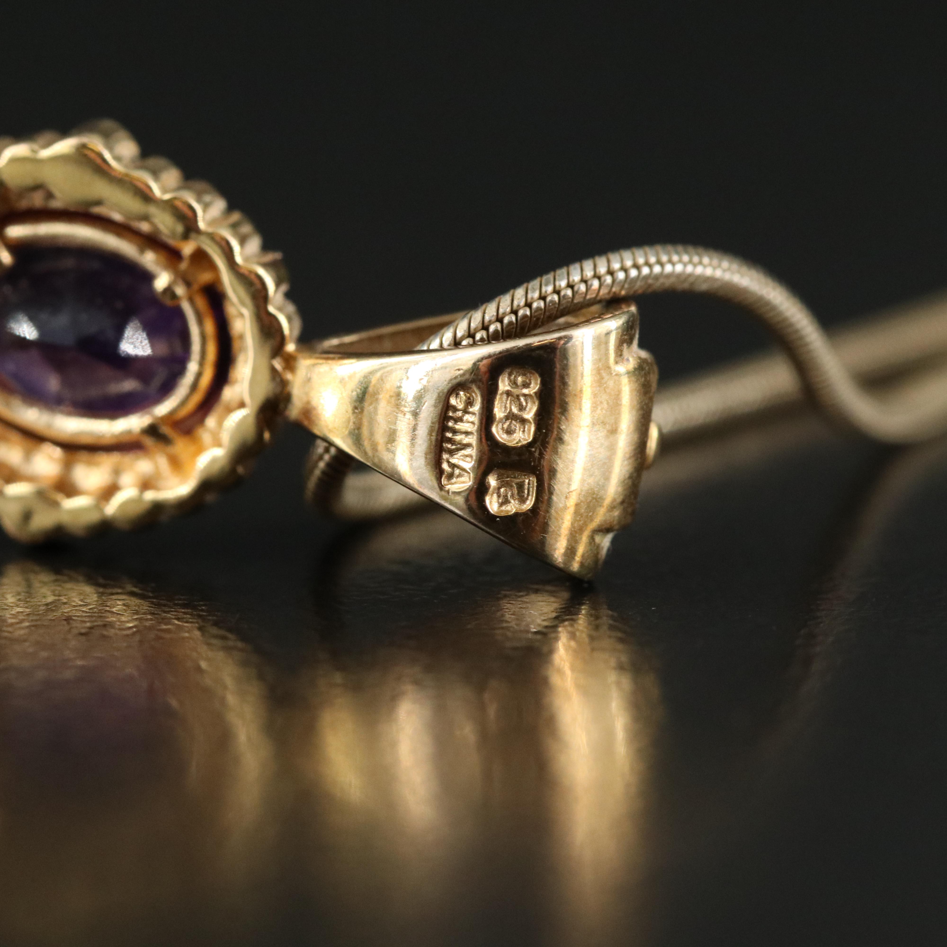 Sapphire, Garnet and Amethyst Featured in Sterling Jewelry Assortment