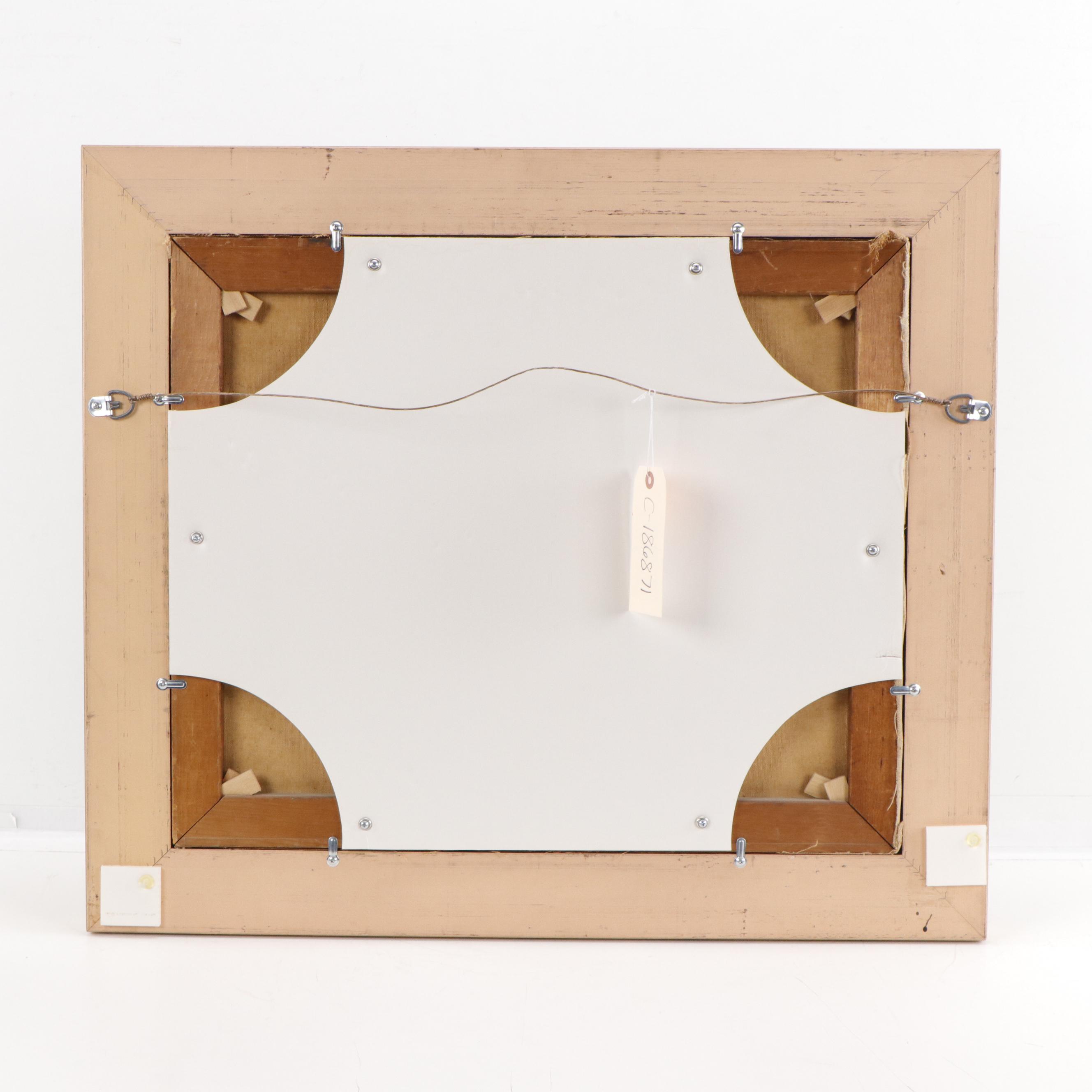 Peter Koster Oil Painting of a Winter Landscape with Stream