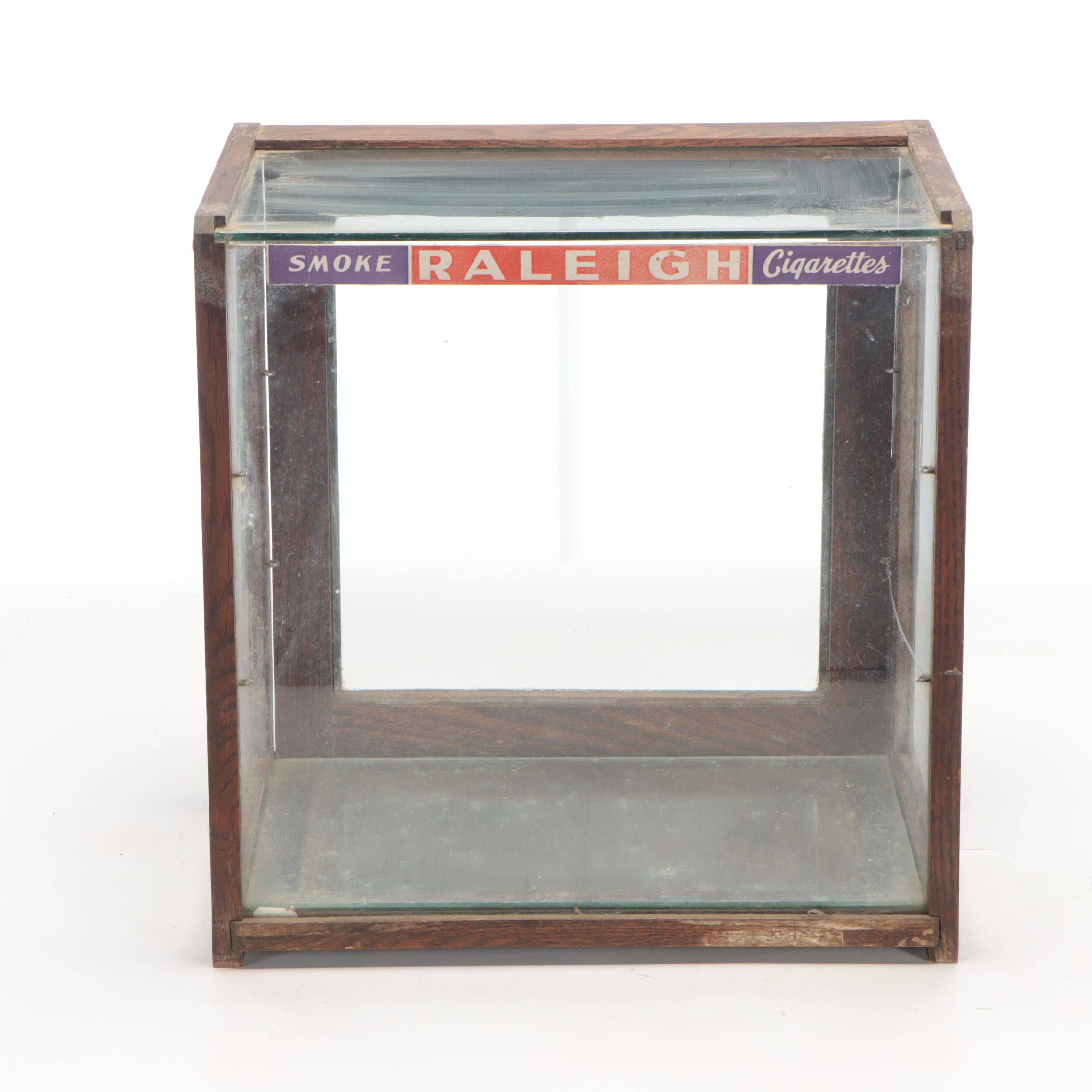 Oak Frame Glass Front Mercantile Display Case, Early to Mid-20th Century