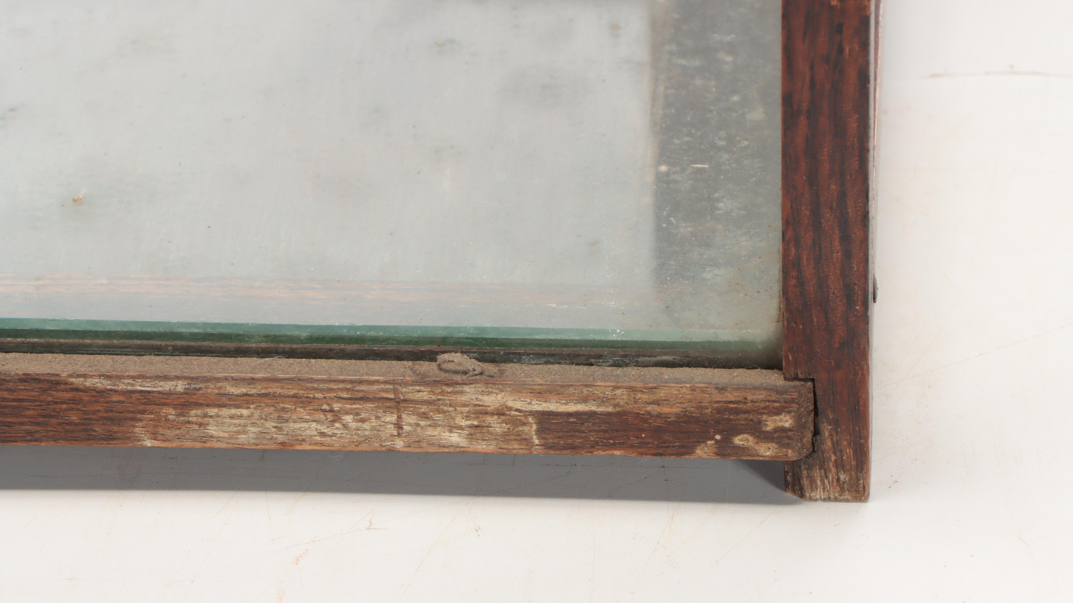 Oak Frame Glass Front Mercantile Display Case, Early to Mid-20th Century