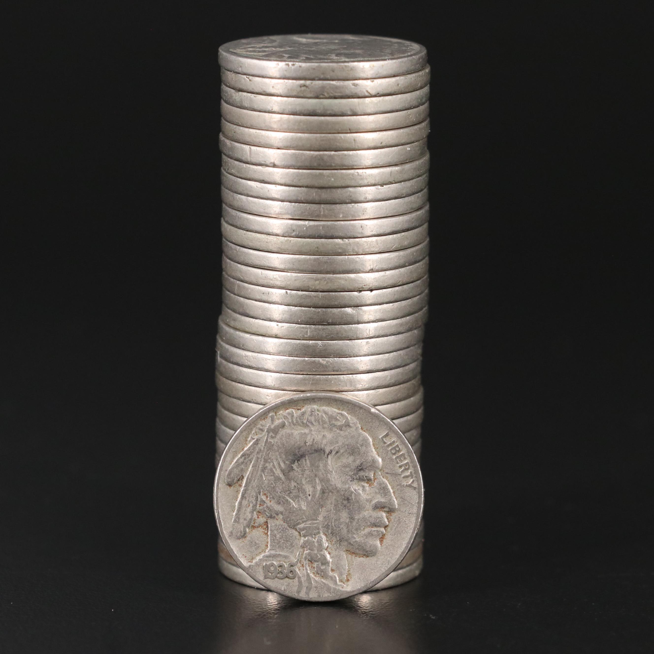 Collection of U.S. Nickels With Two Shield Nickels and Other Coins