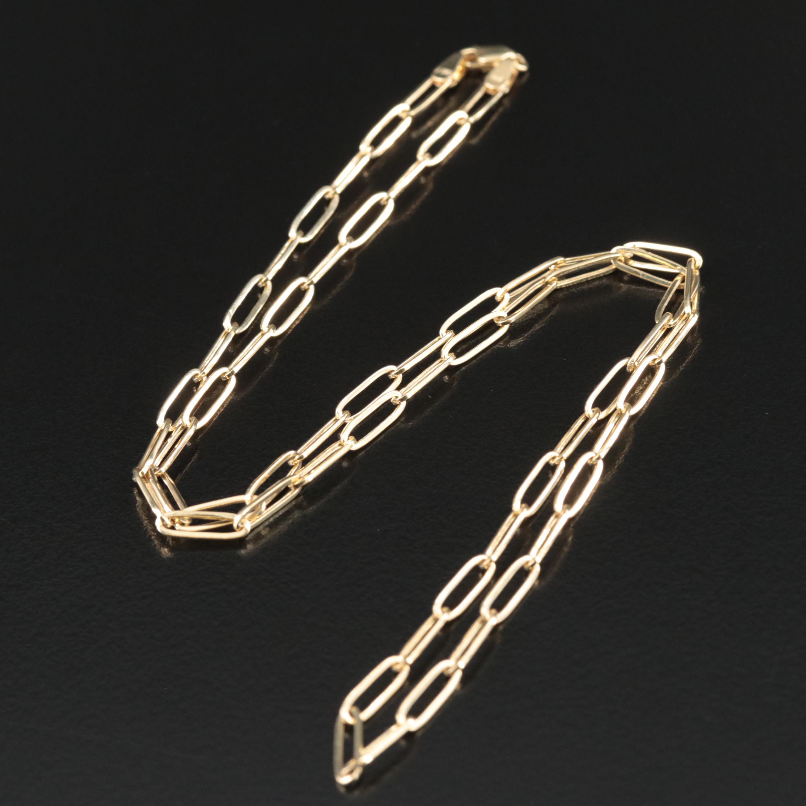 14K Paper Clip Chain Necklace Everything But The House