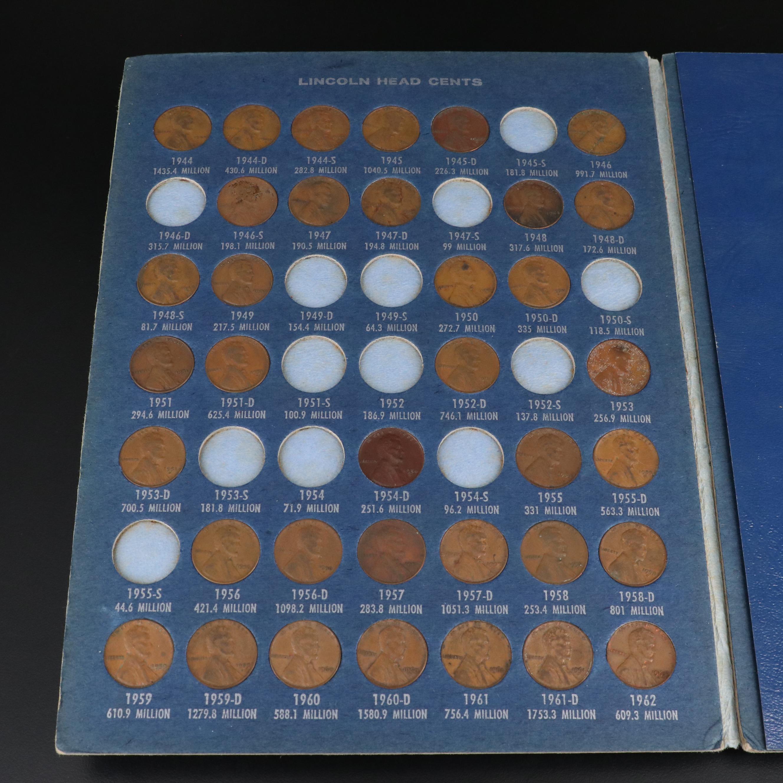 Five Coin Folders With Indian Cents and Others