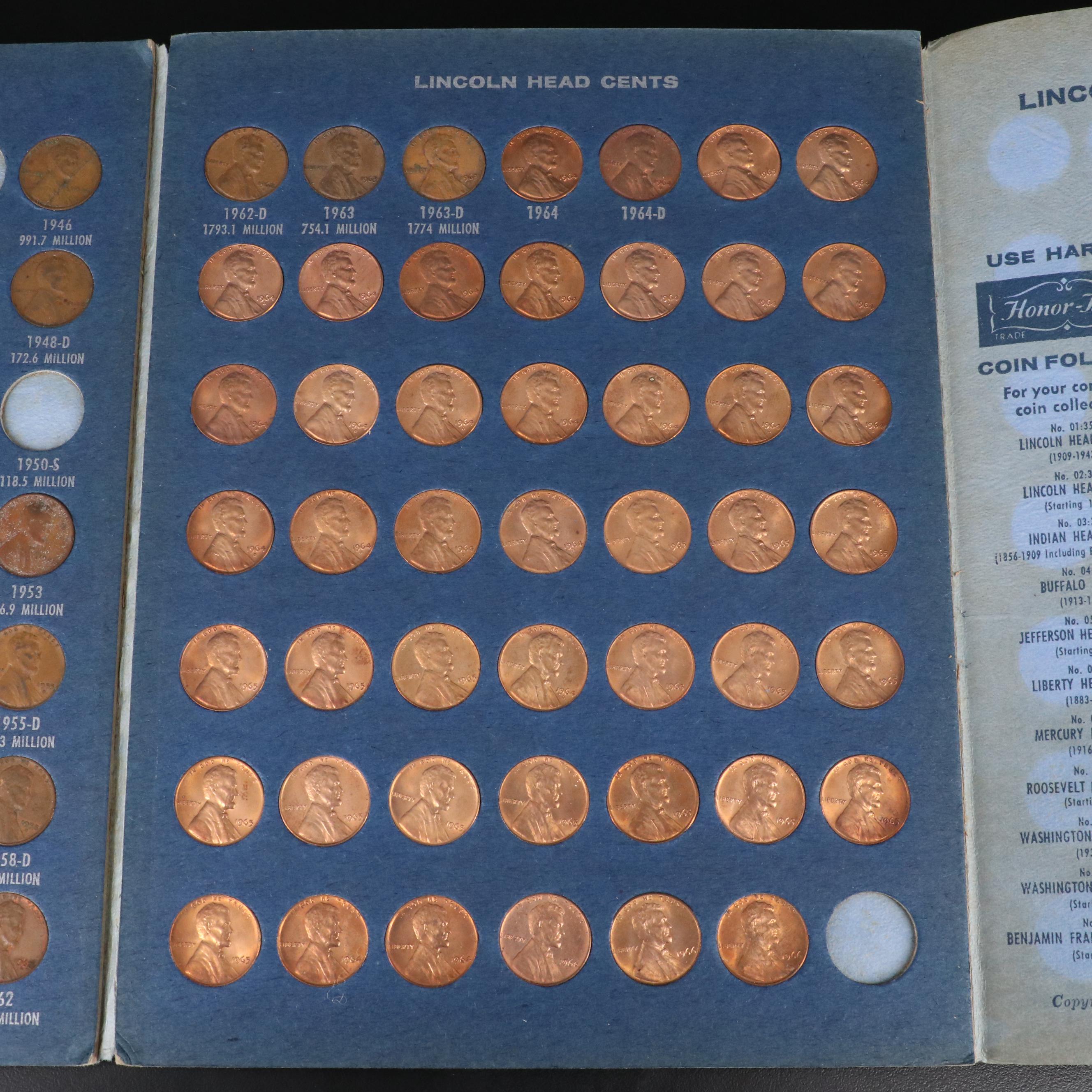 Five Coin Folders With Indian Cents and Others