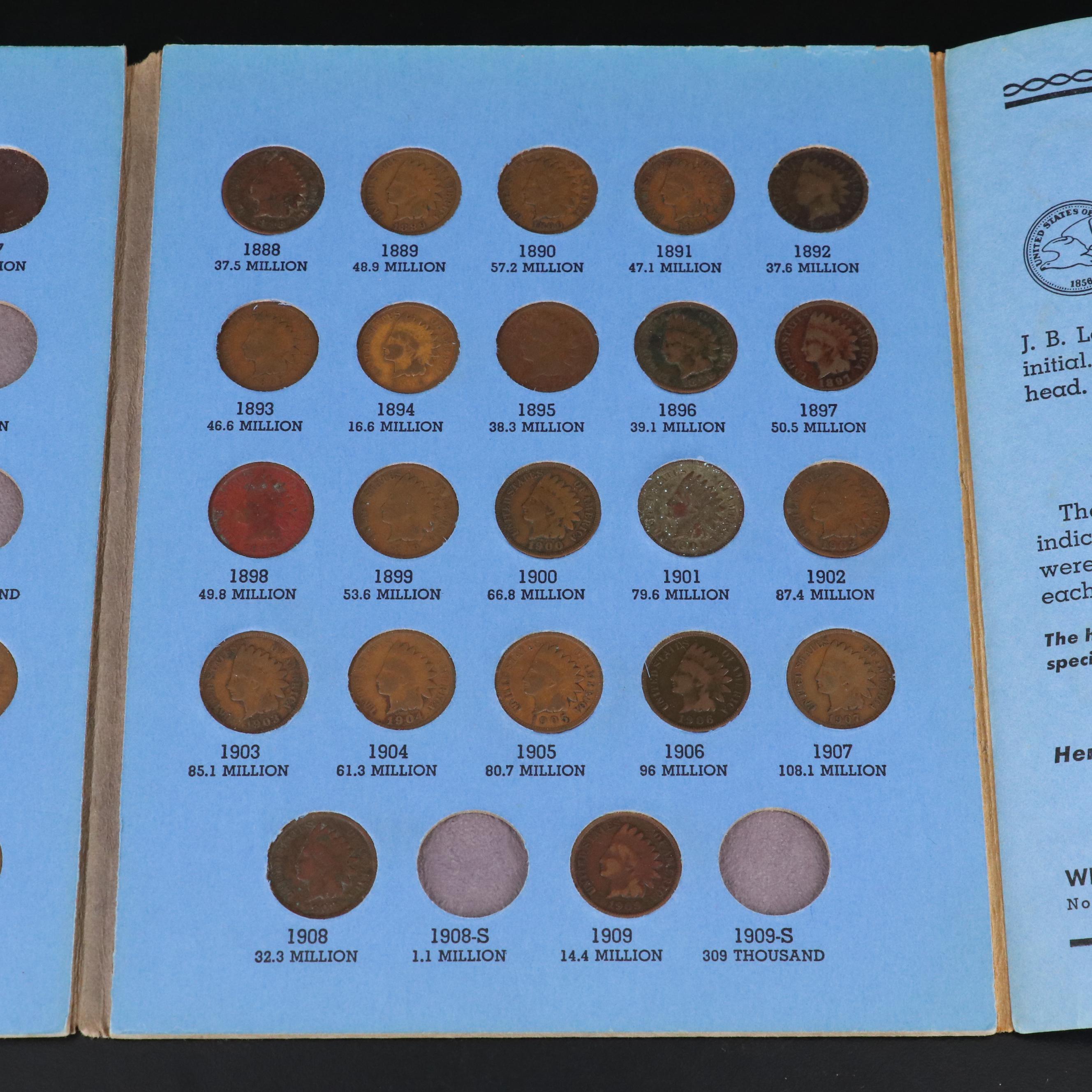 Five Coin Folders With Indian Cents and Others