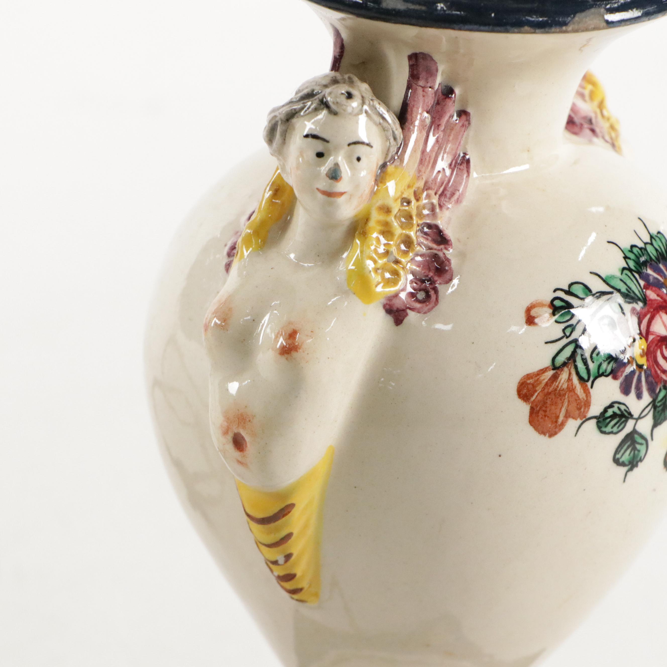 German Porcelain, Majolica, Enamel and Other Ceramic and Metal Lamps