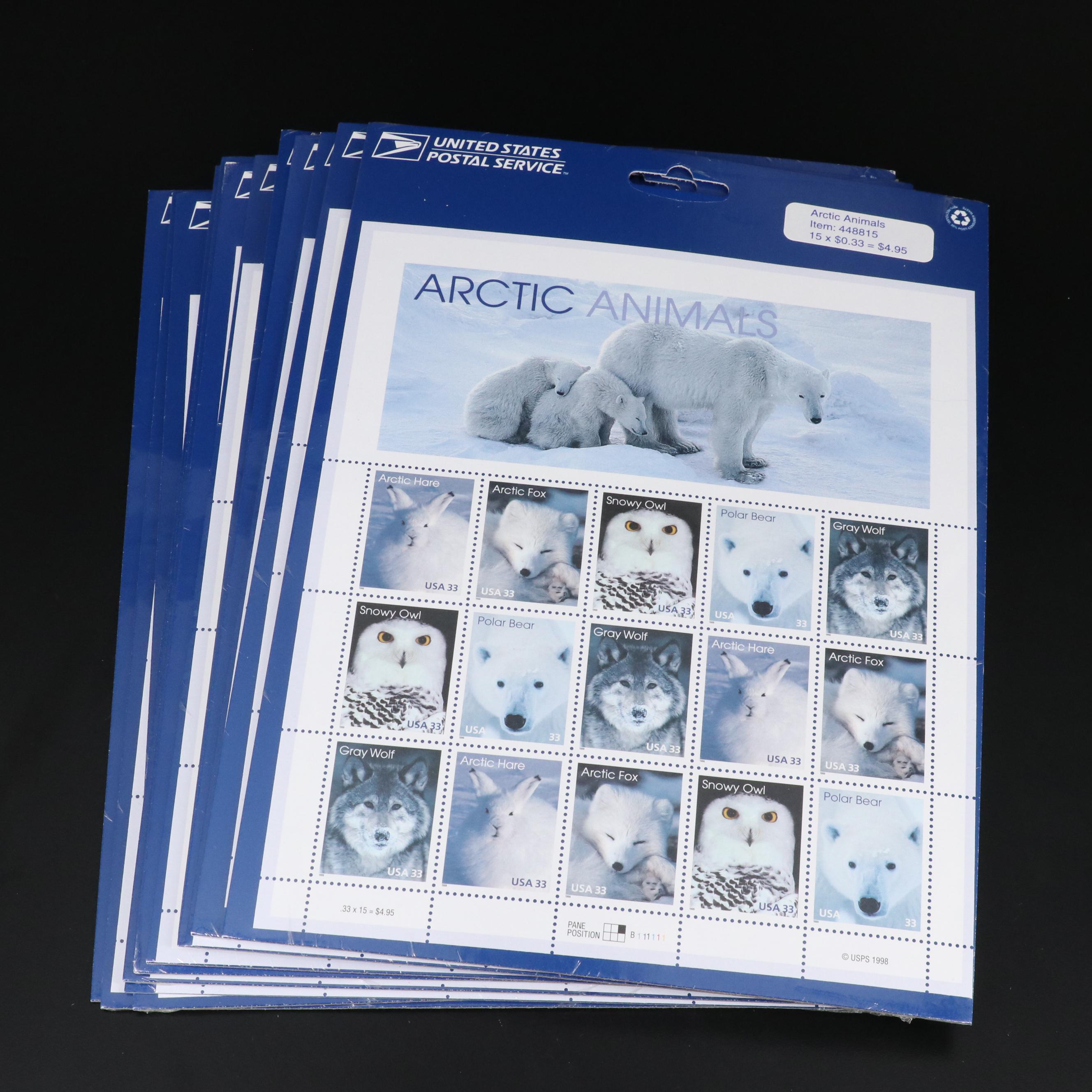 Large Assortment of 32-Cent and 33-Cent Postage Stamp Sheets