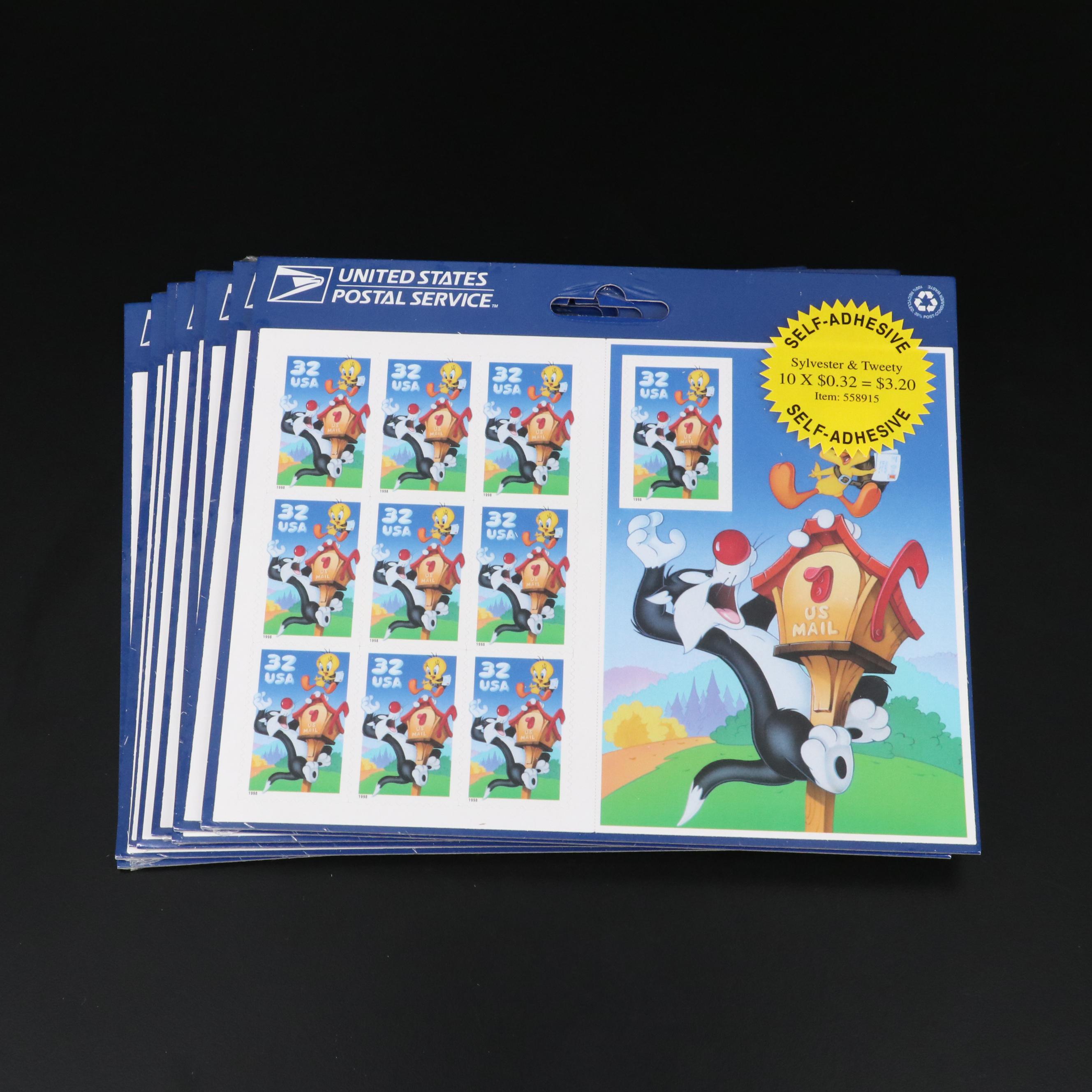 Large Assortment of 32-Cent and 33-Cent Postage Stamp Sheets