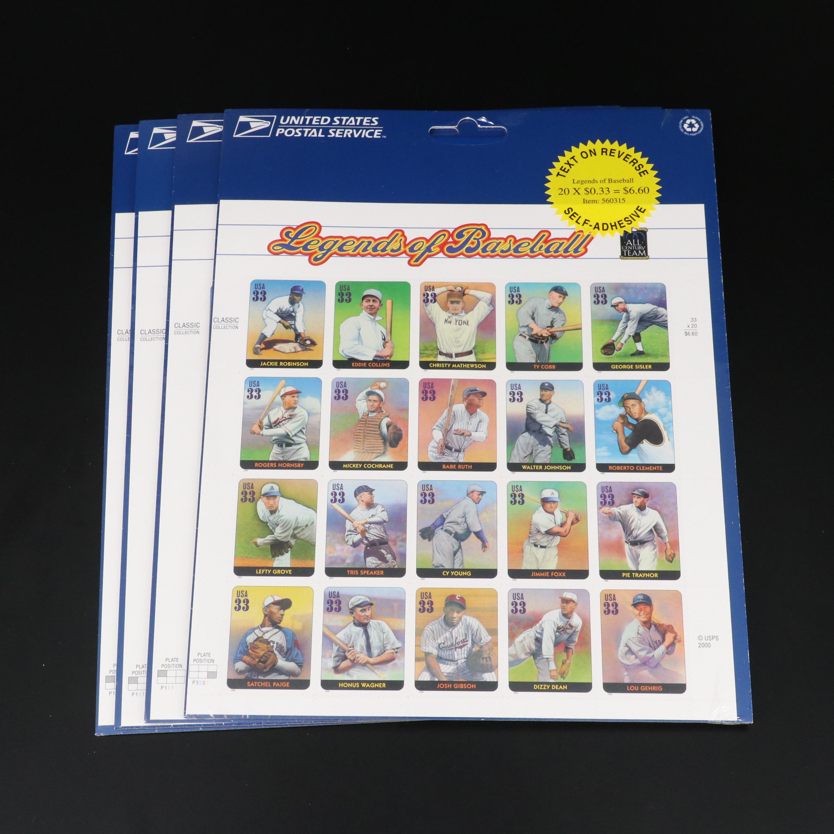 Large Assortment of 32-Cent and 33-Cent Postage Stamp Sheets