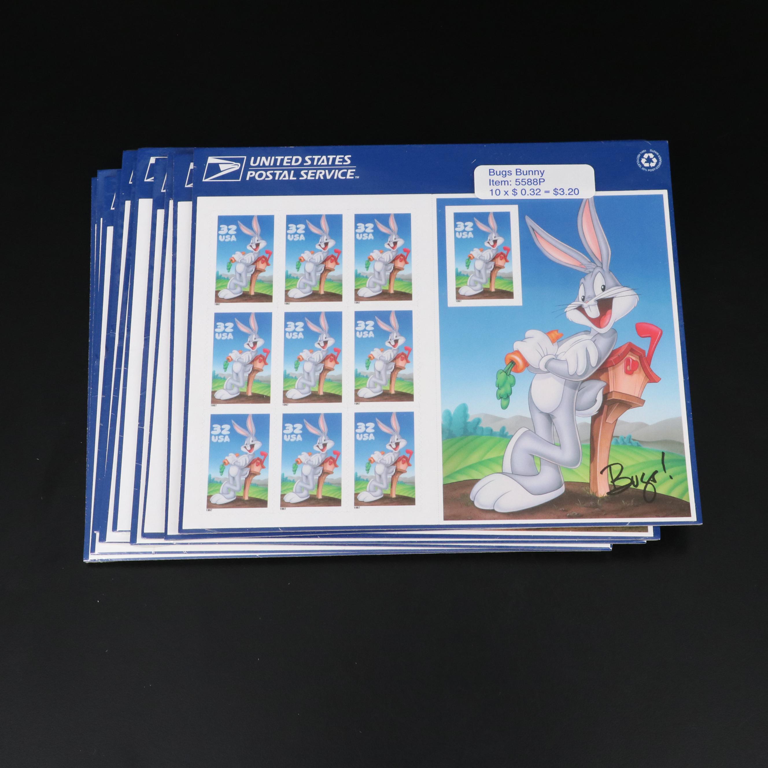 Large Assortment of 32-Cent and 33-Cent Postage Stamp Sheets