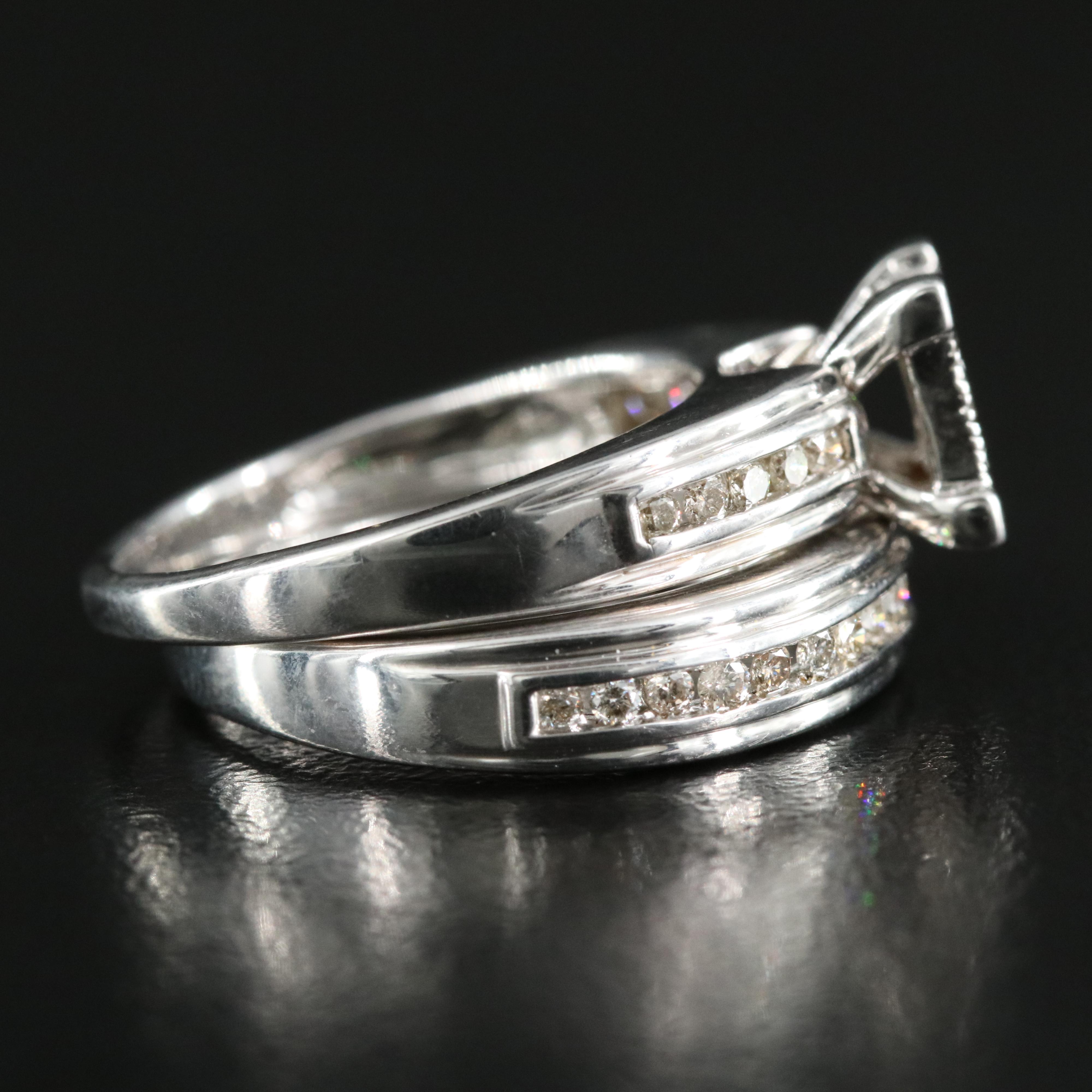 Sterling Diamond Ring Set