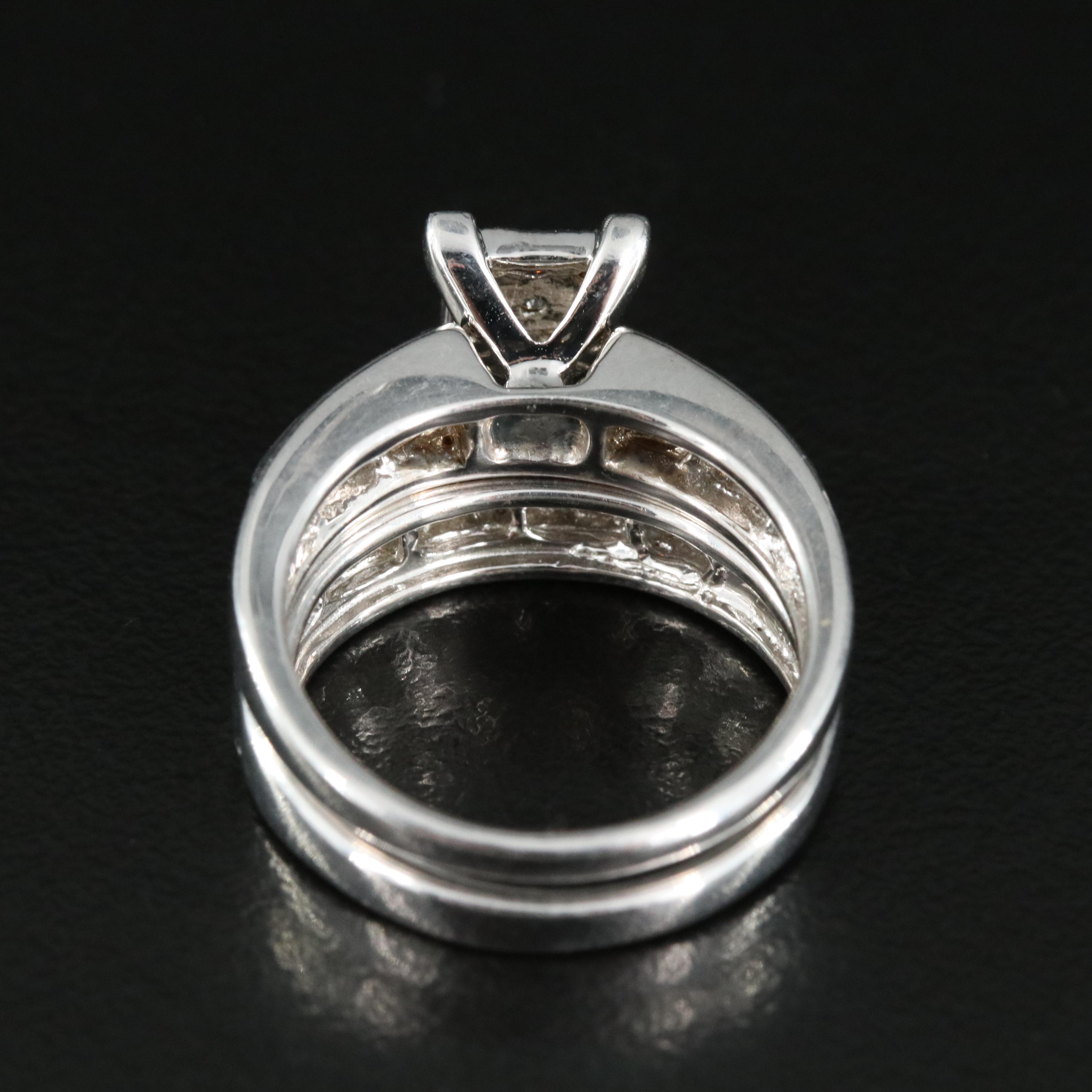Sterling Diamond Ring Set