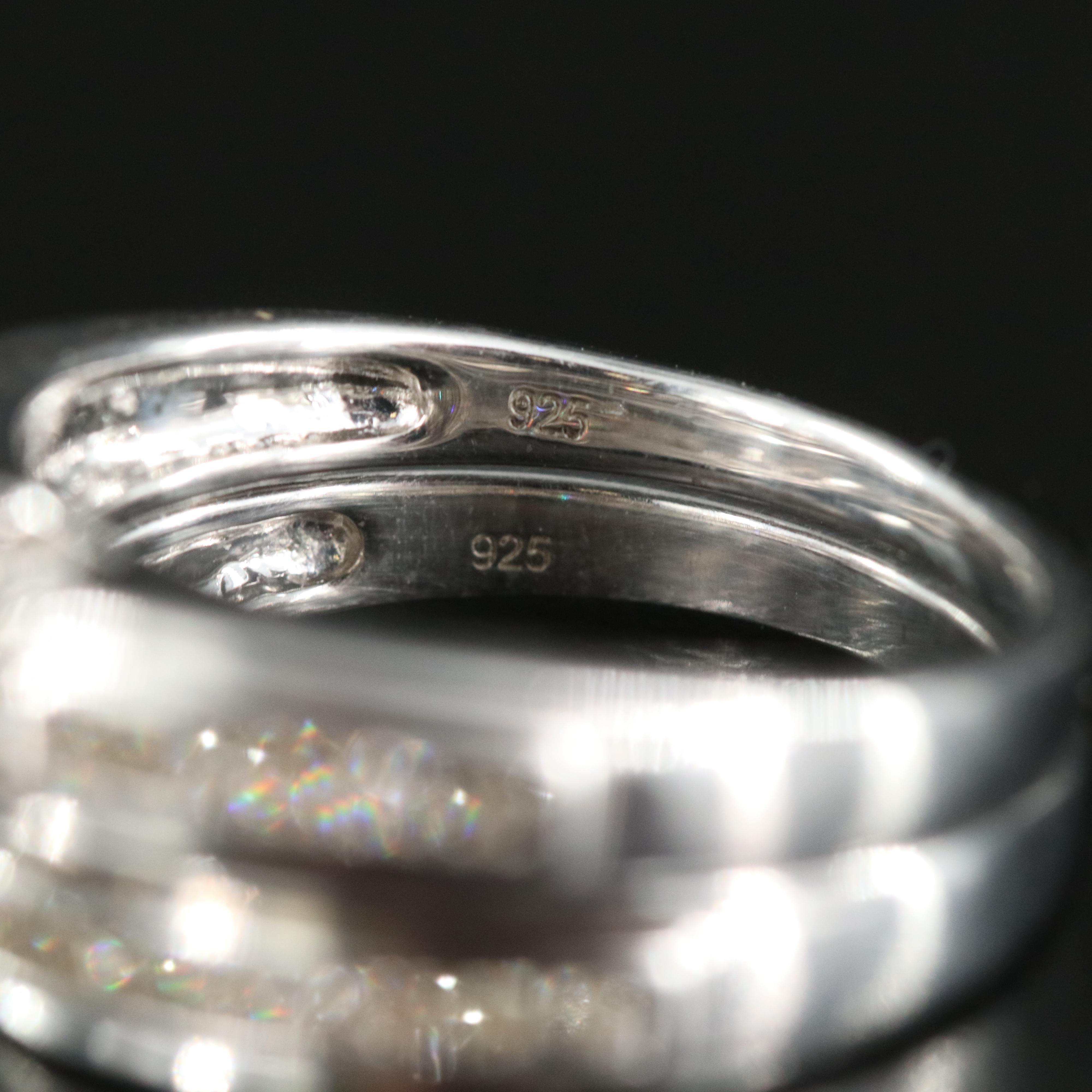 Sterling Diamond Ring Set