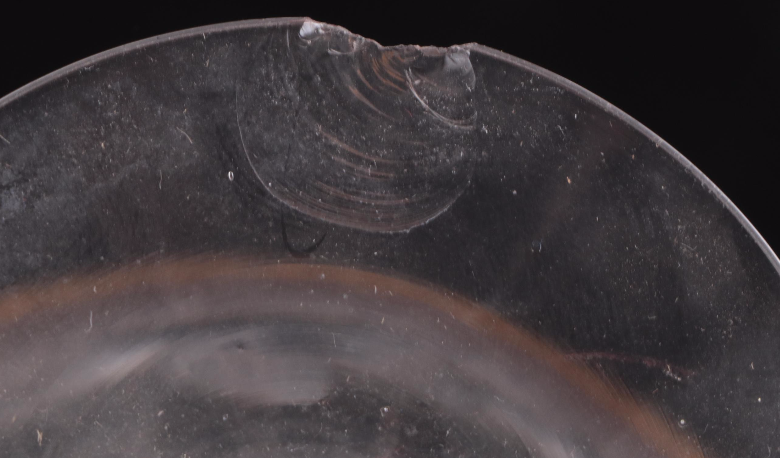 Needle Etched Coupes with Other Gilt Rimmed Stemware and Candy Container