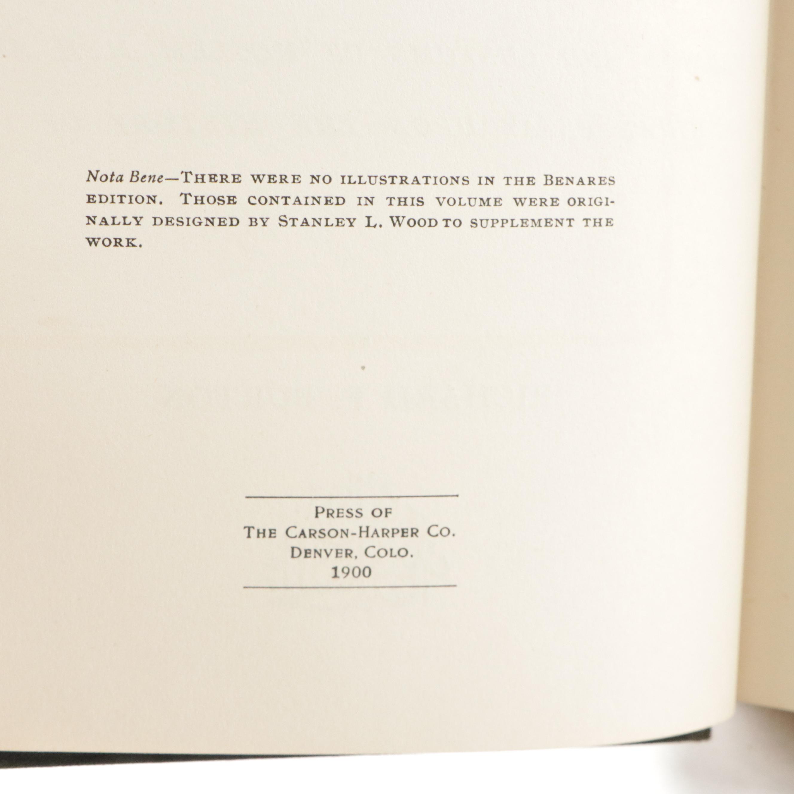 Limited Edition "Thousand Nights and a Night" Ten-Volume Set with Supplements