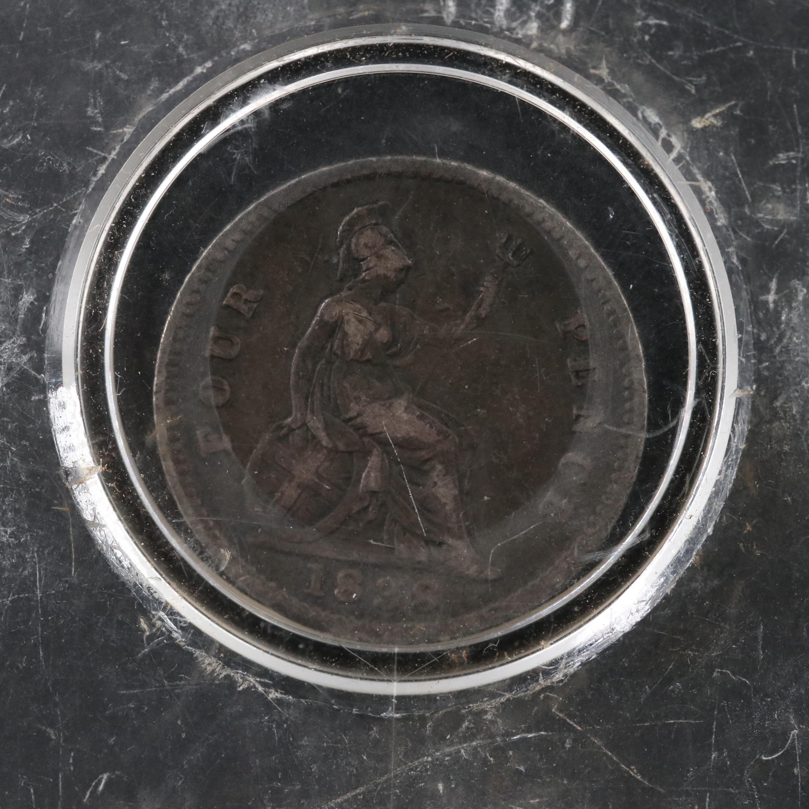 1838 Great Britain Four Pence Silver coin