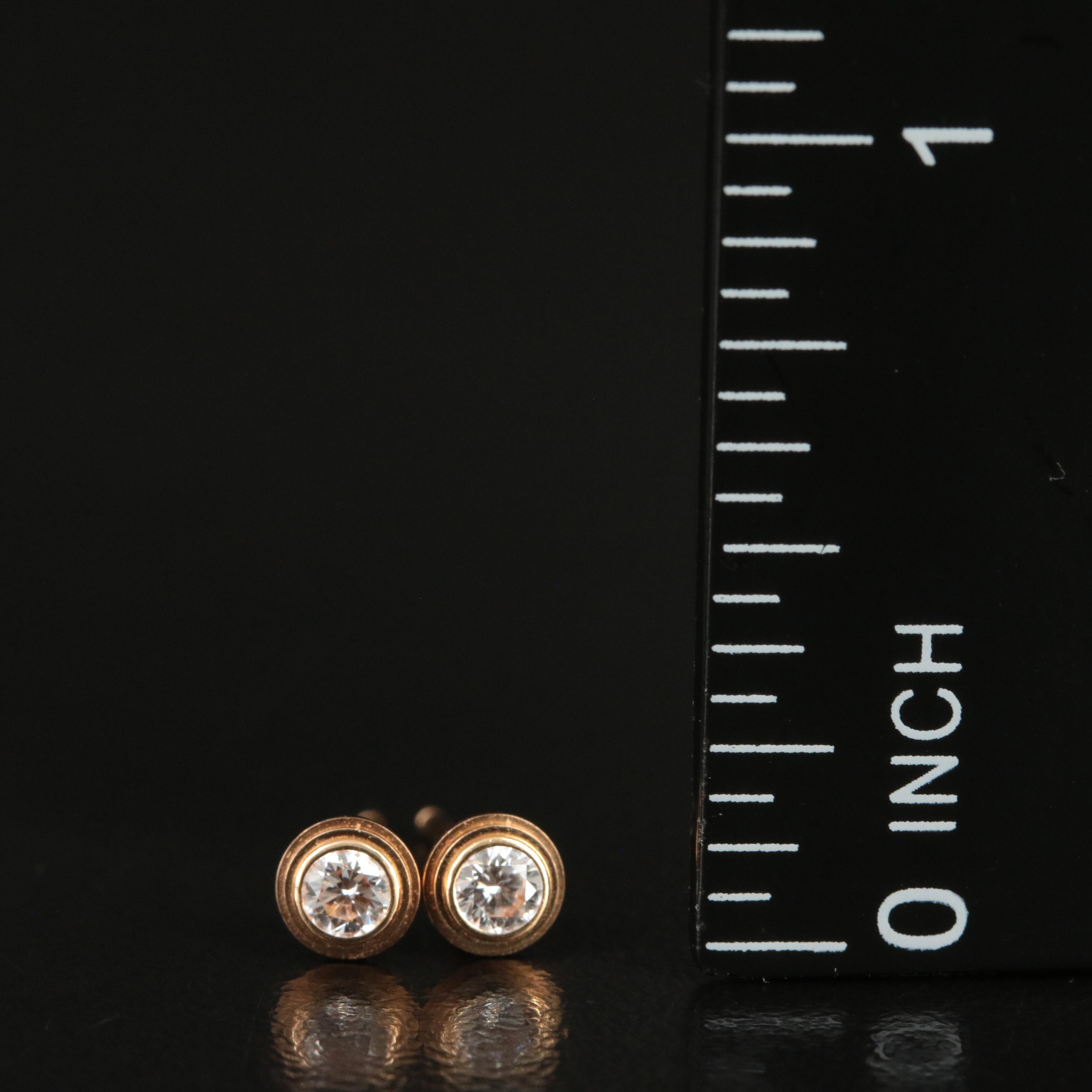 Cartier 'D'Amour' 18K 0.16 CTW Diamond Stud Earrings