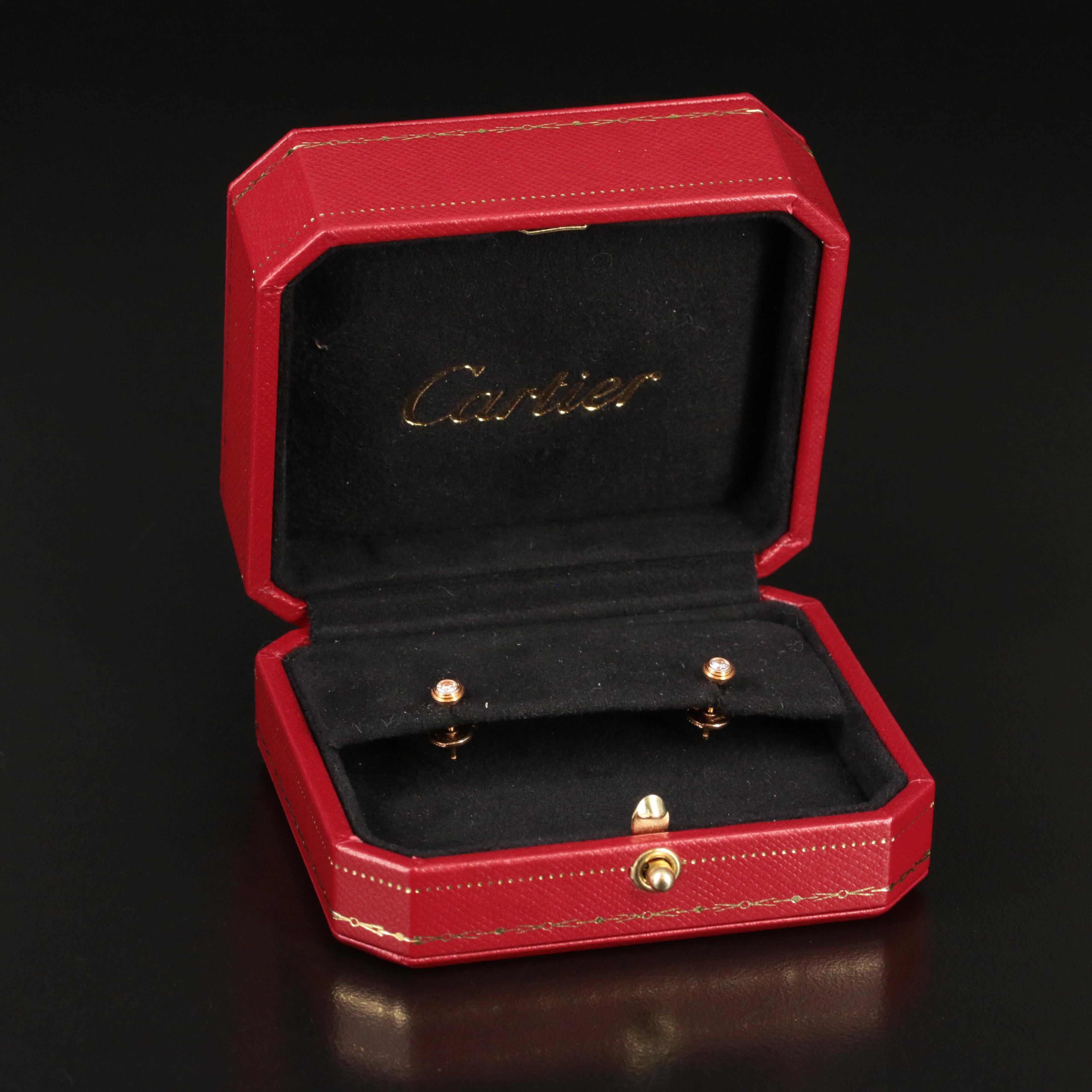 Cartier 'D'Amour' 18K 0.16 CTW Diamond Stud Earrings