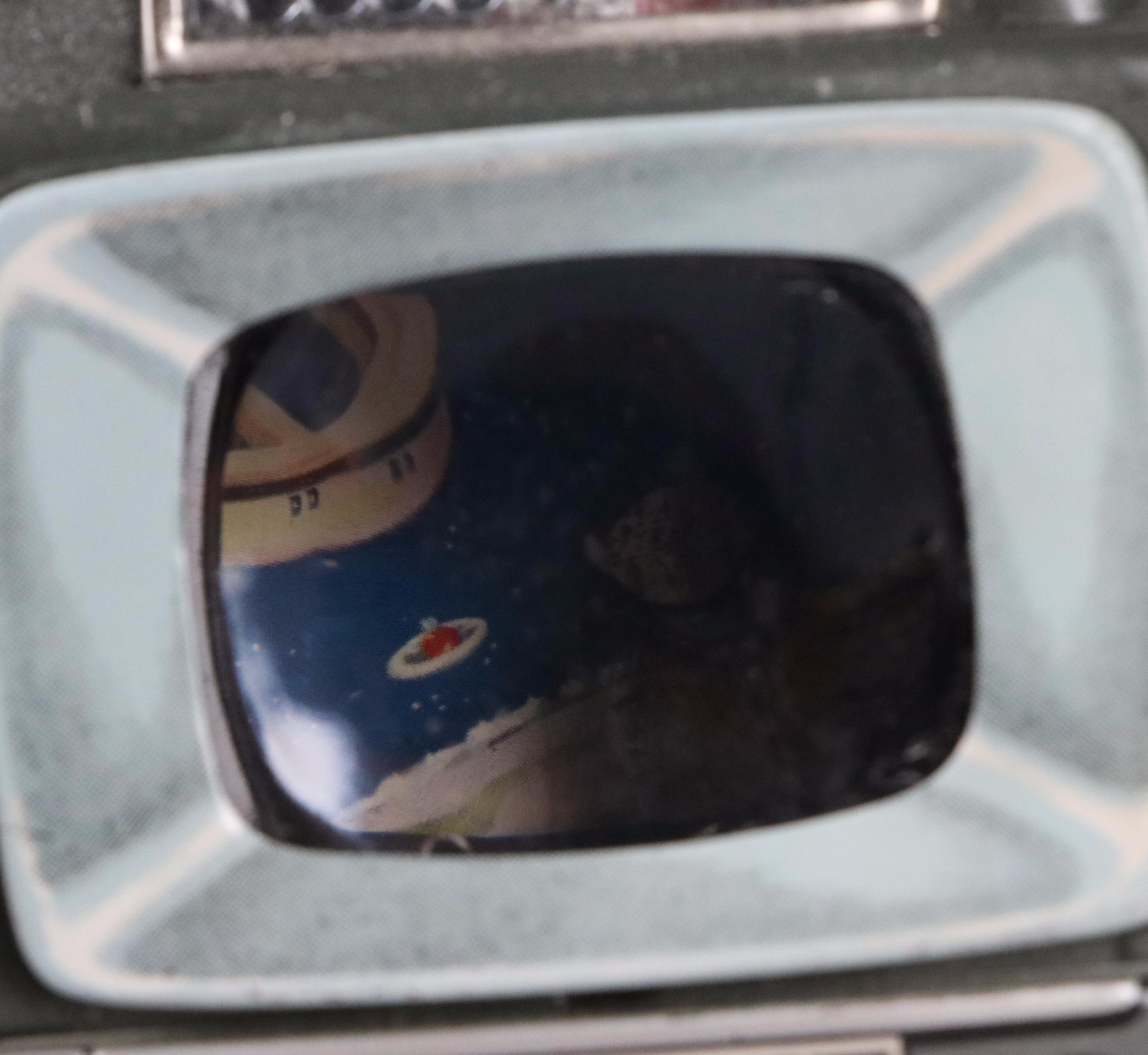 ALPS Battery Operated Robot Television Spaceman Tin Toy, 1960's