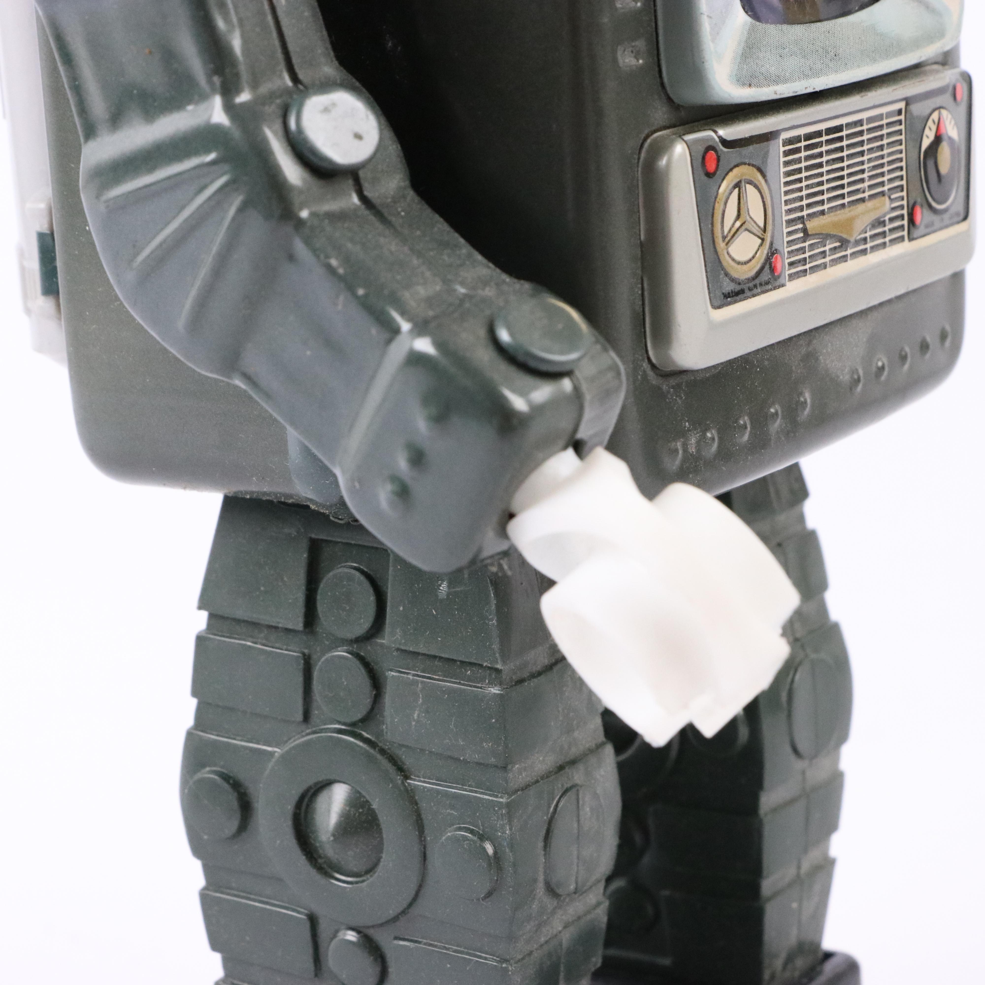 ALPS Battery Operated Robot Television Spaceman Tin Toy, 1960's