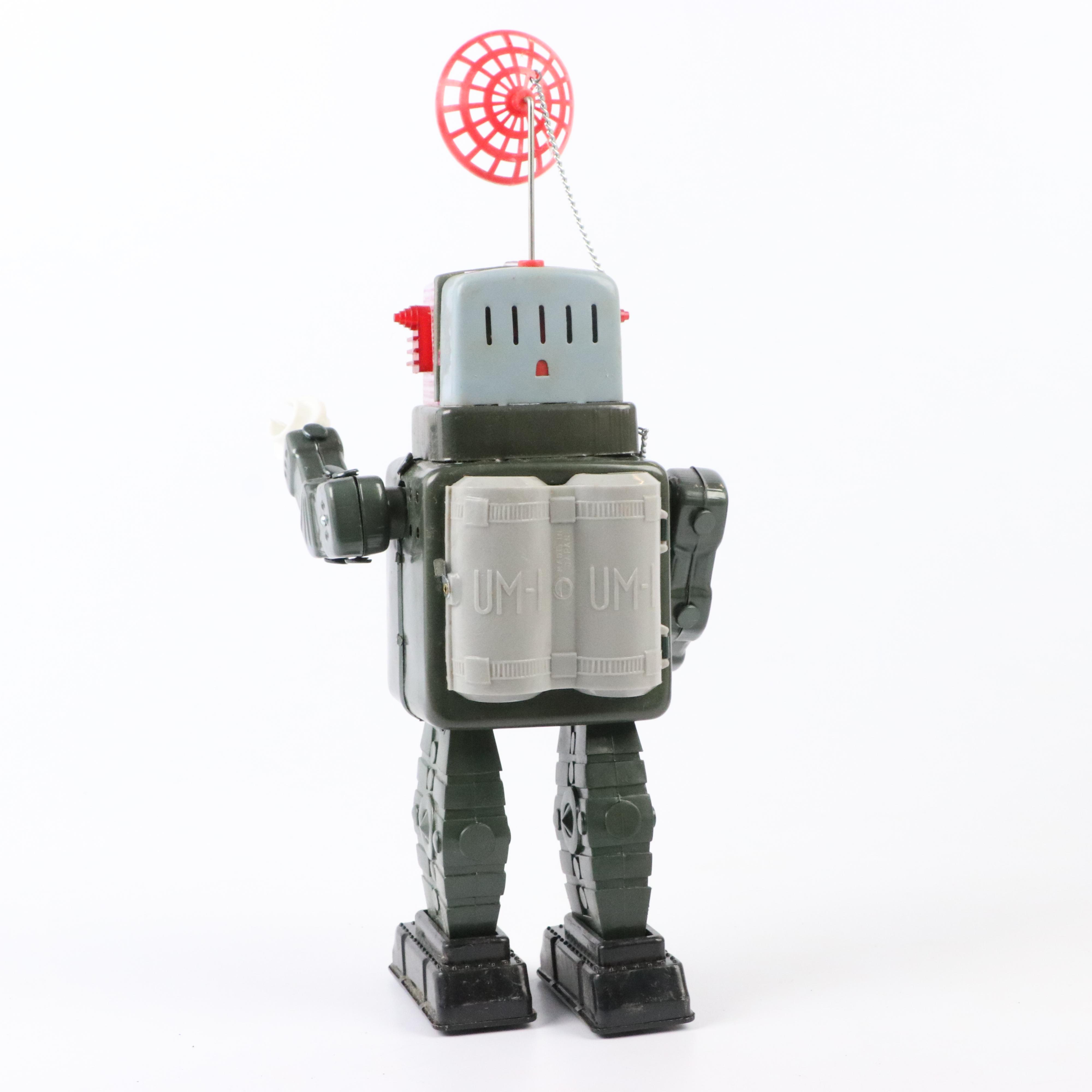 ALPS Battery Operated Robot Television Spaceman Tin Toy, 1960's