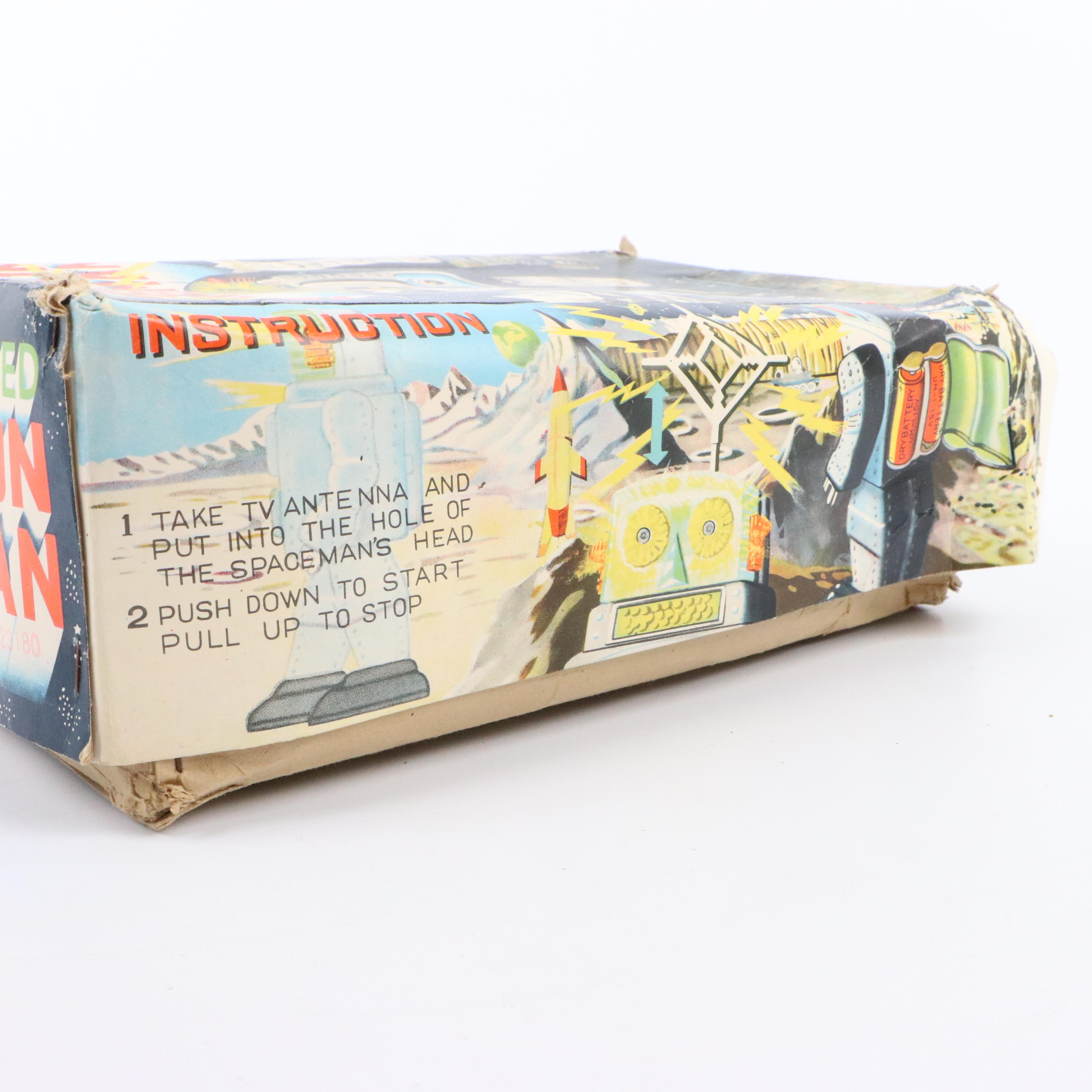 ALPS Battery Operated Robot Television Spaceman Tin Toy, 1960's