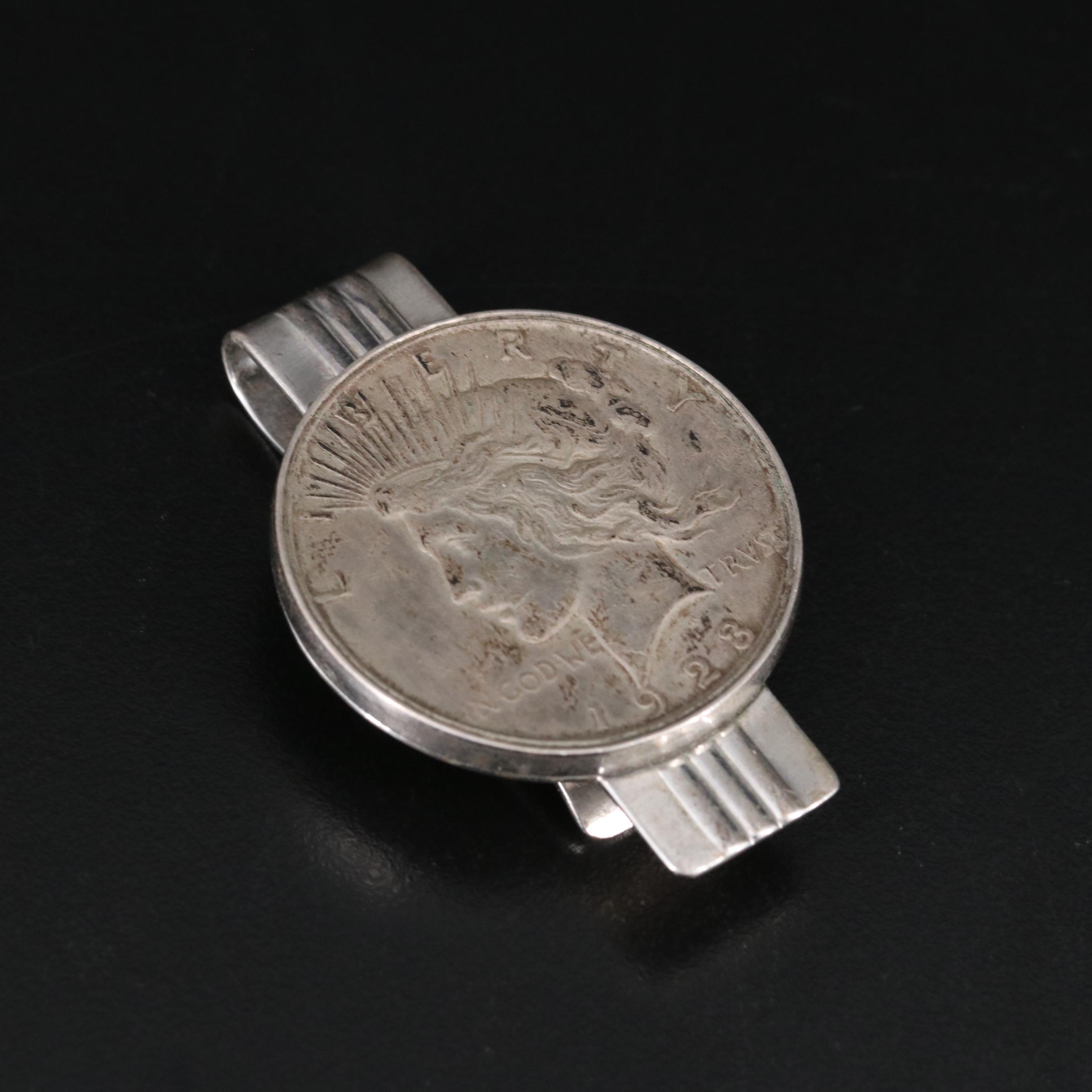 1923 Peace Silver Dollar Money Clip