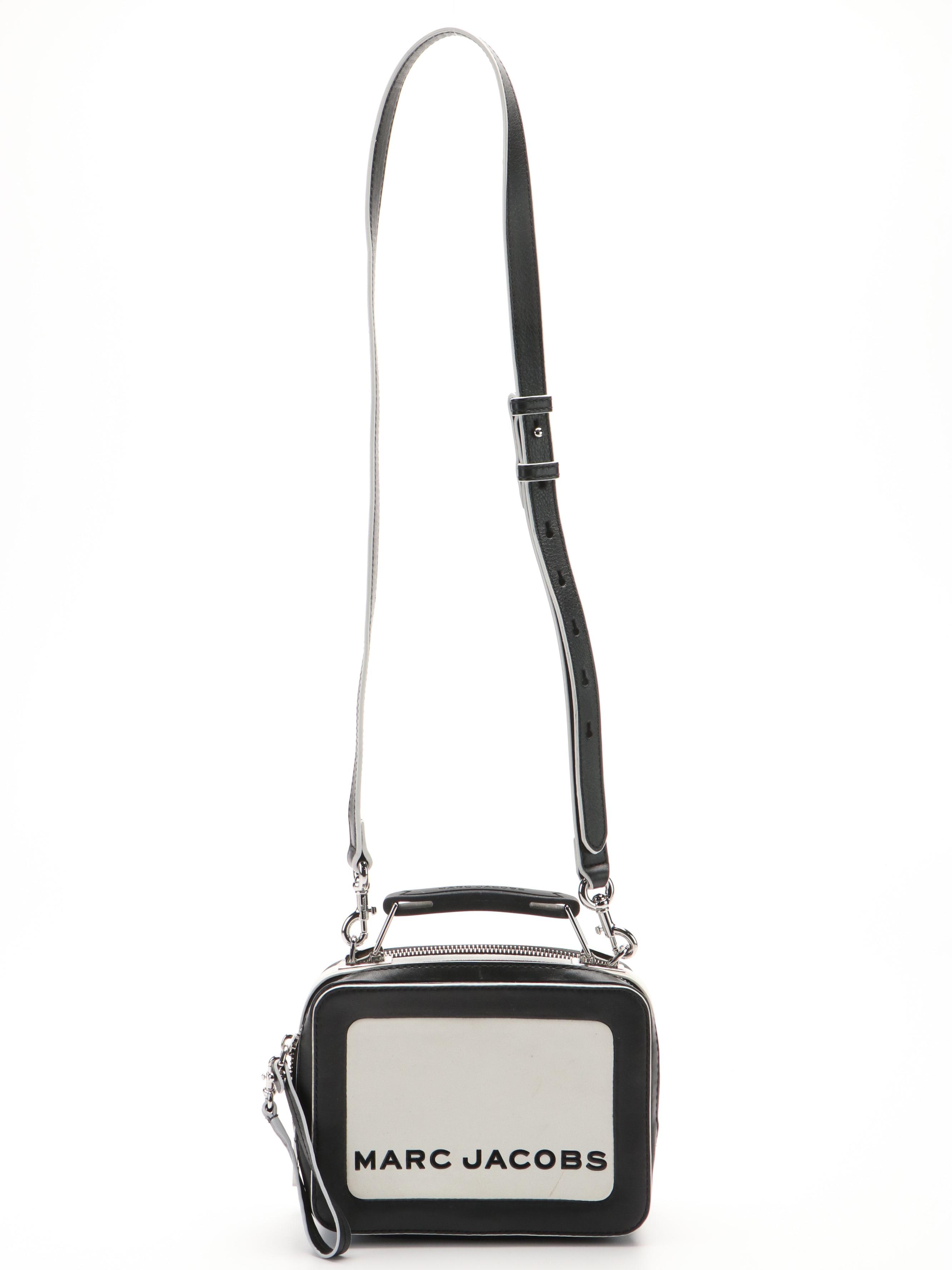 Marc Jacobs The Box Crossbody Bag in Black and White Leather EBTH
