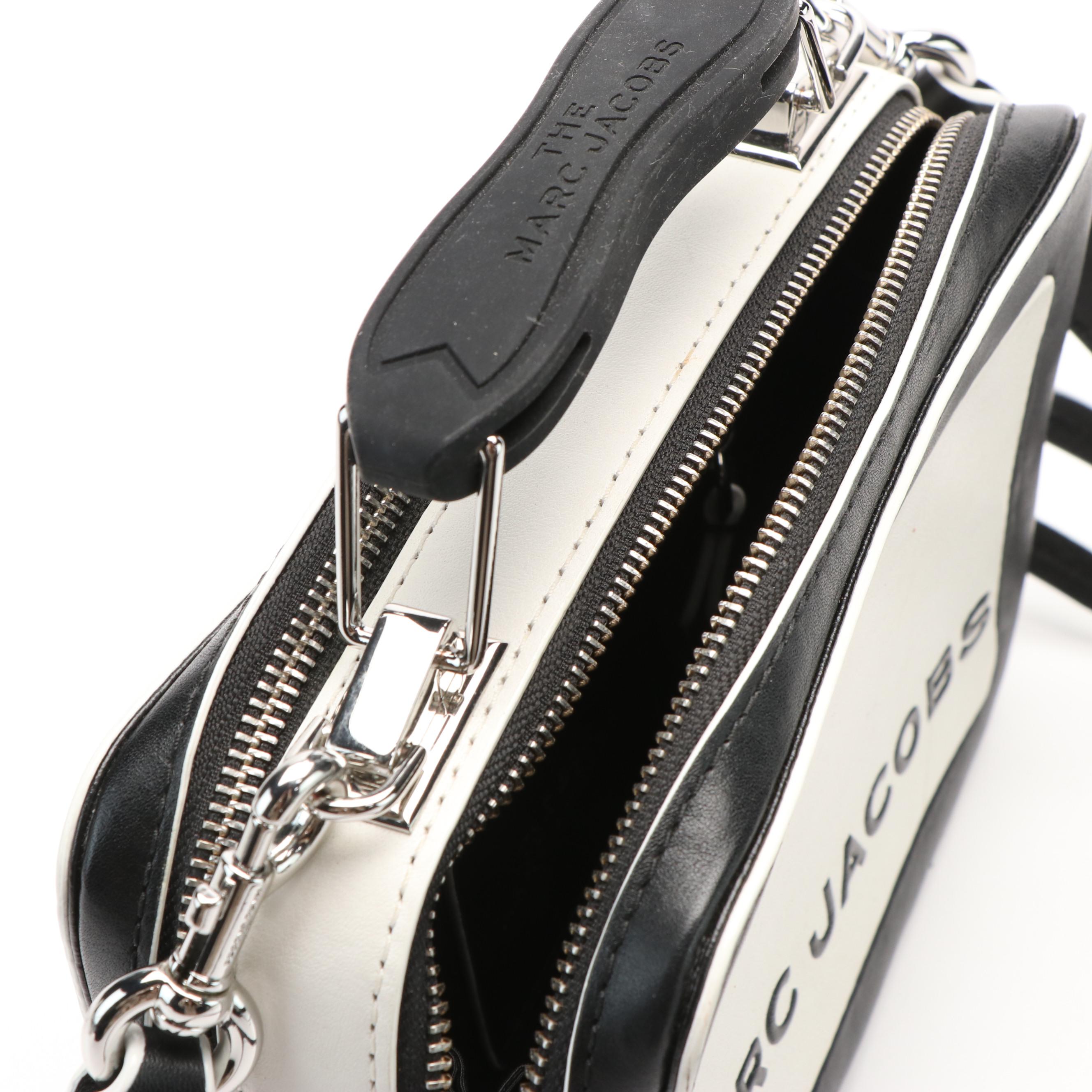 Marc Jacobs The Box Crossbody Bag in Black and White Leather