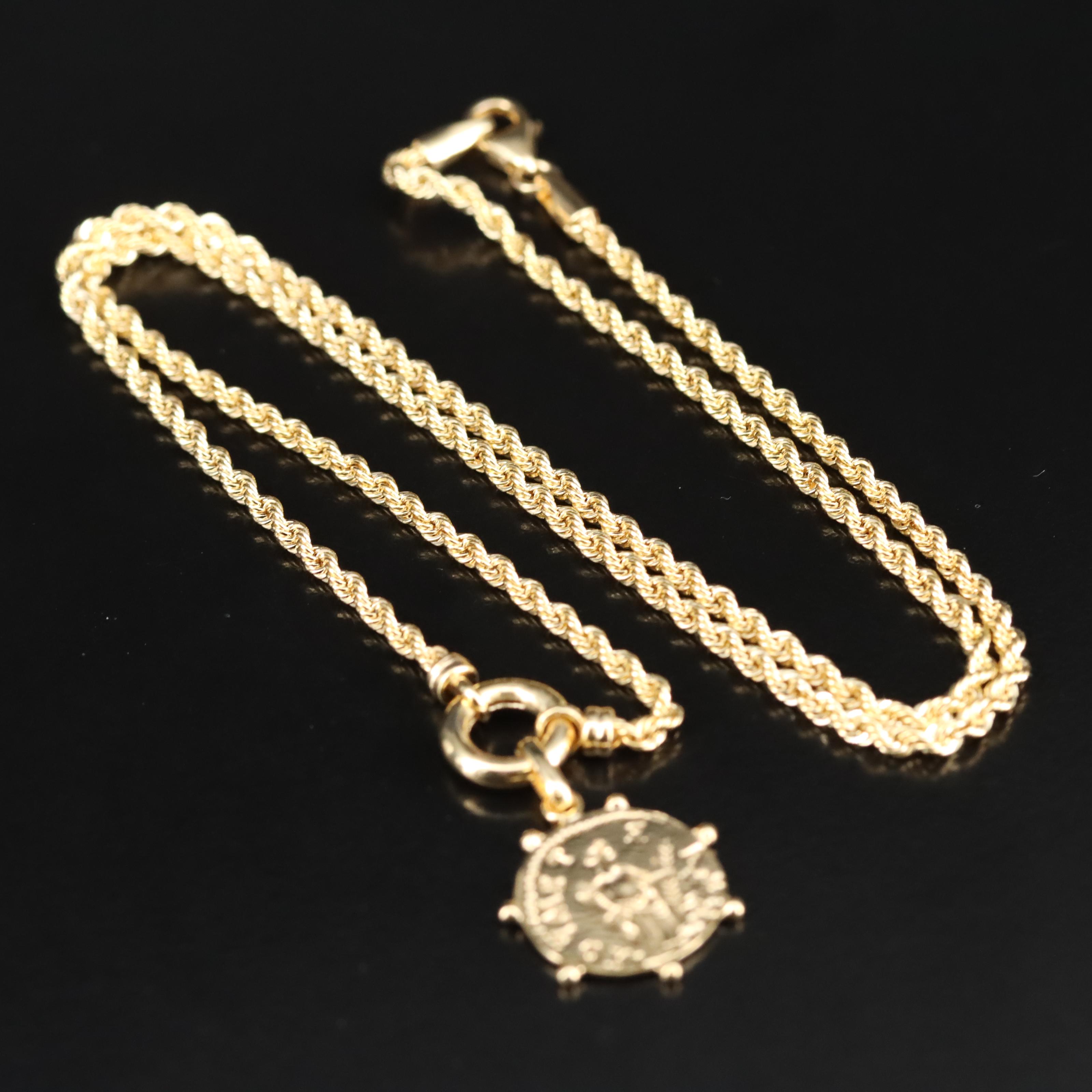 14K Replica Coin Necklace
