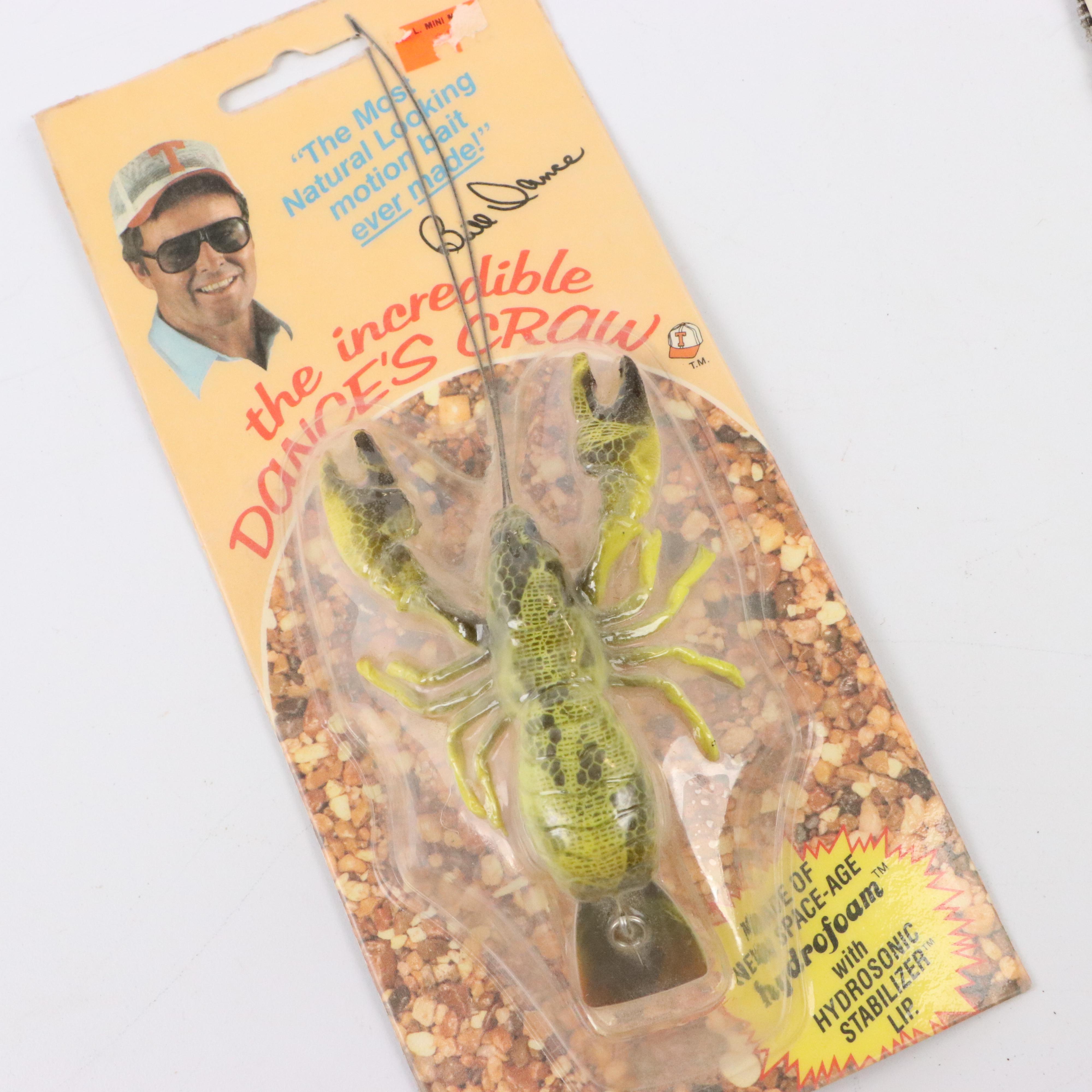 Fishing Lures Including the "Incredible DANCE'S EEL," and Fish Themed Décor