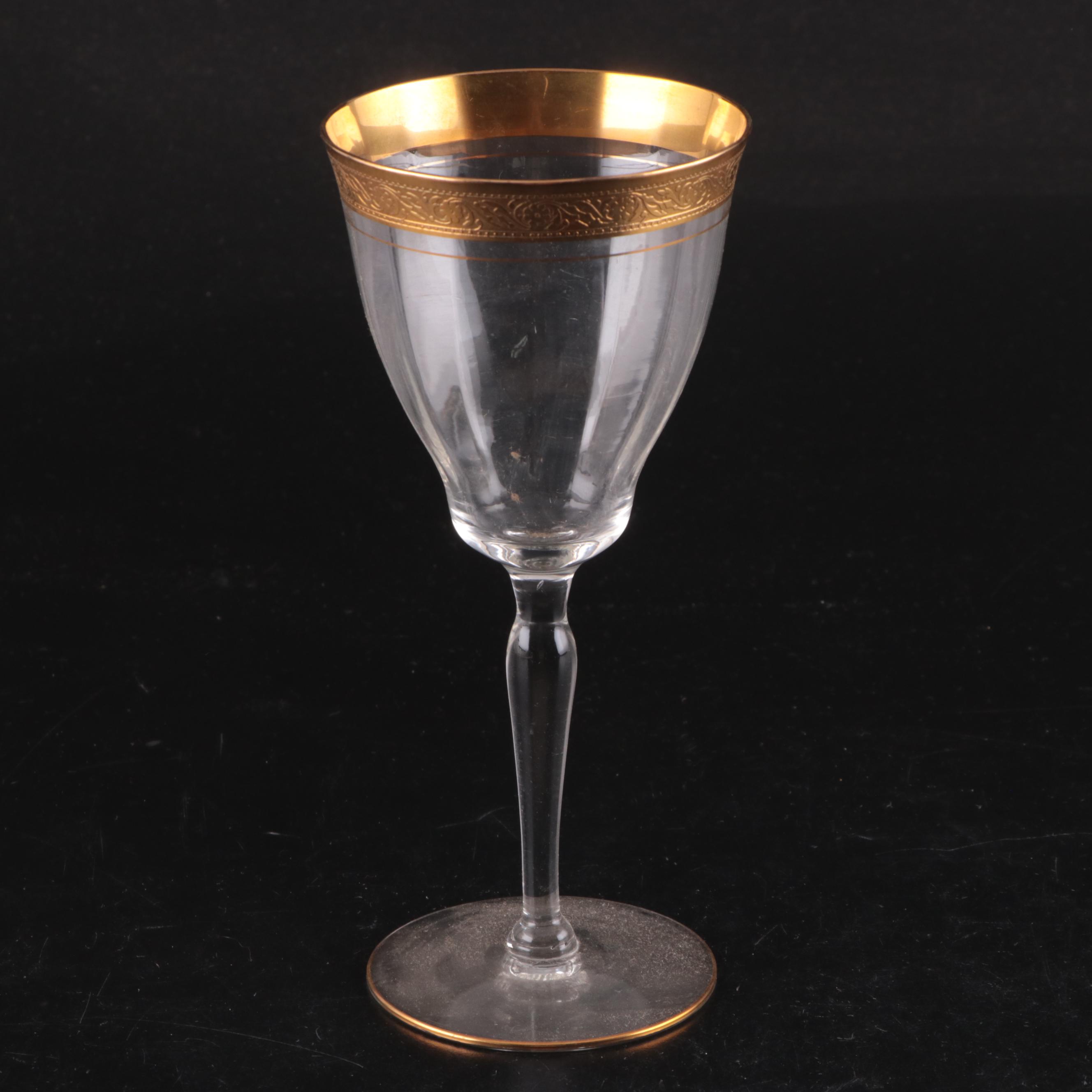 Tiffin-Franciscan and Other Gilt Rimmed Stemware and Glasses