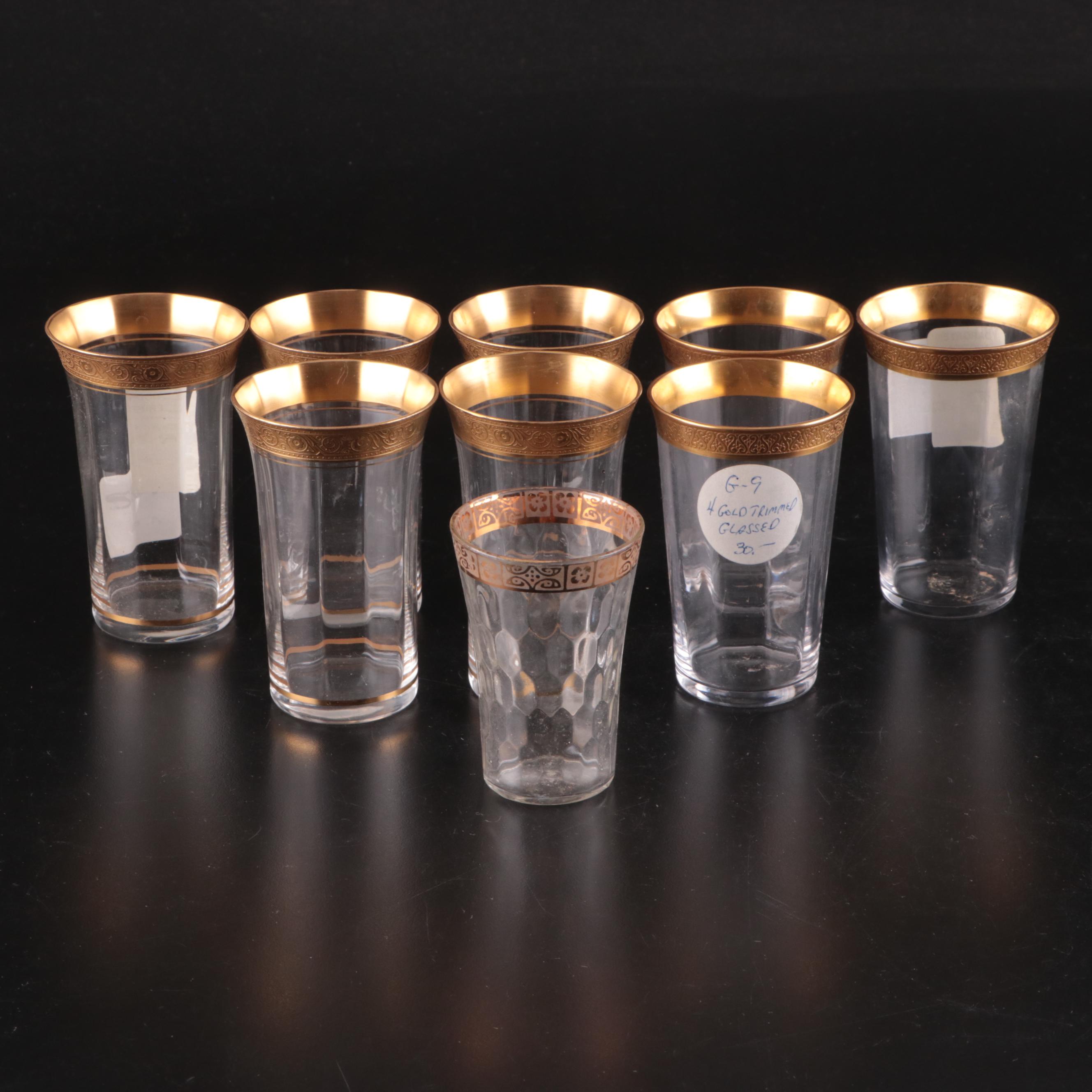 Tiffin-Franciscan and Other Gilt Rimmed Stemware and Glasses