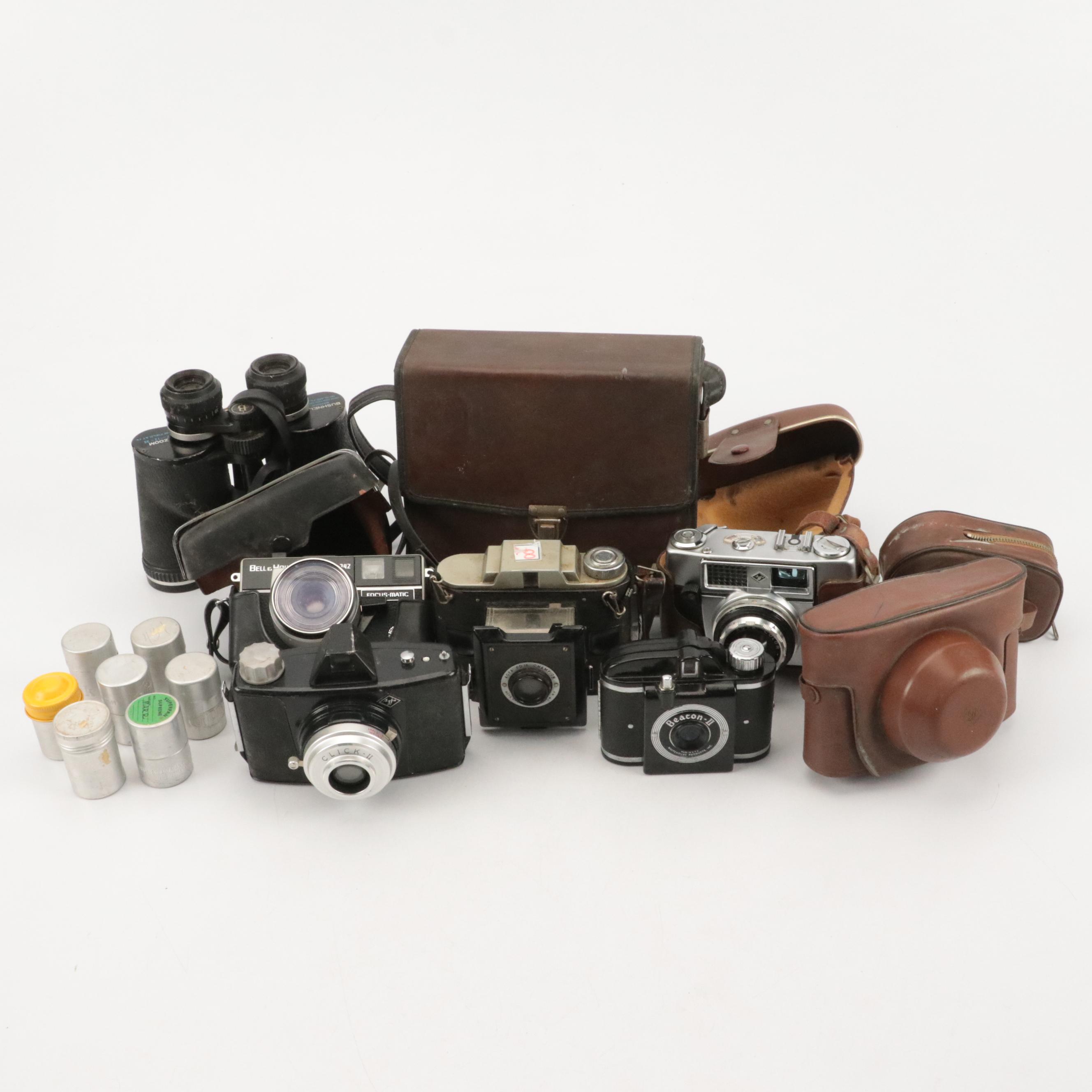 Whitehouse Products "Beacon II" with Other Still Cameras and Binoculars