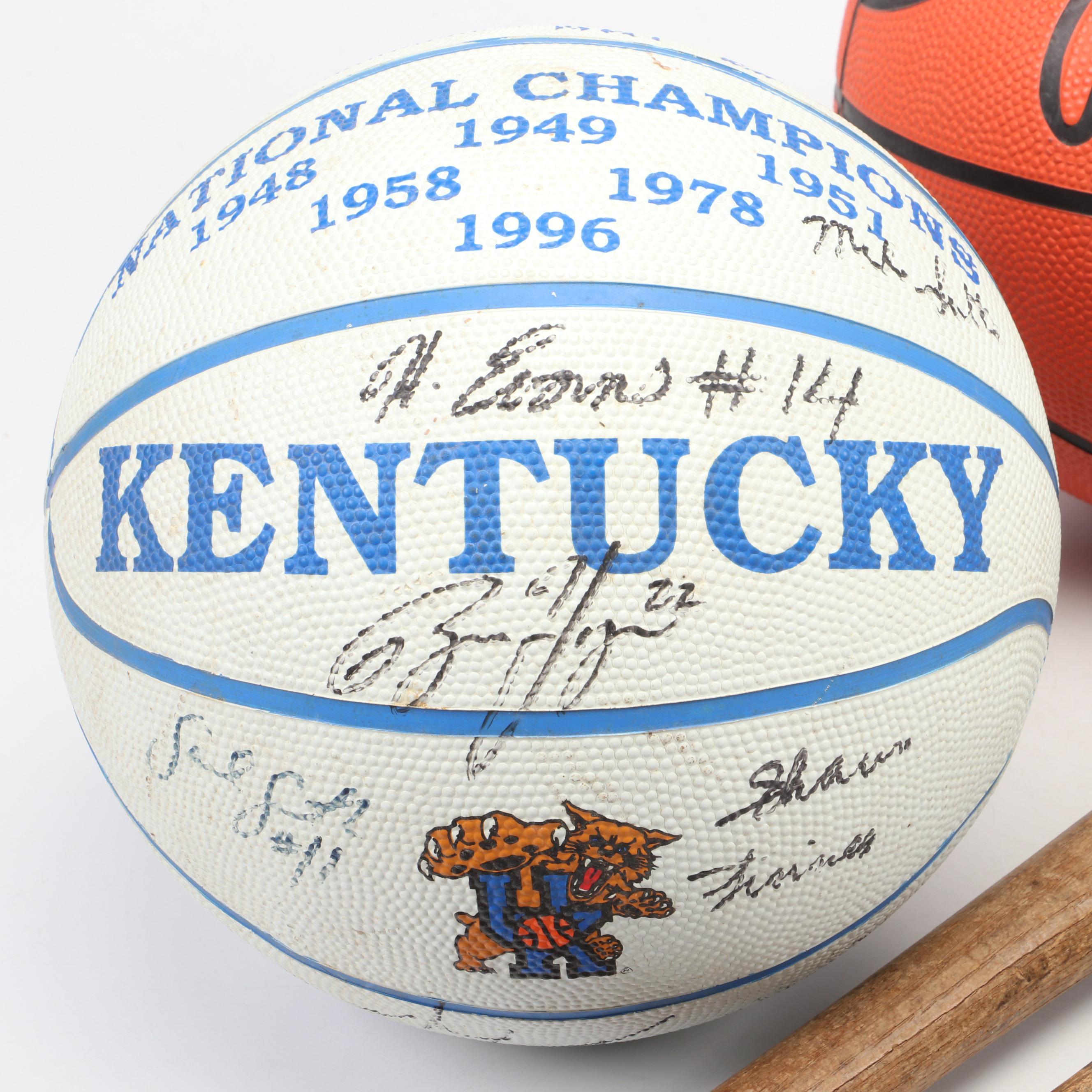 University Of Kentucky Signed Basketballs Featuring Tubby Smith with More