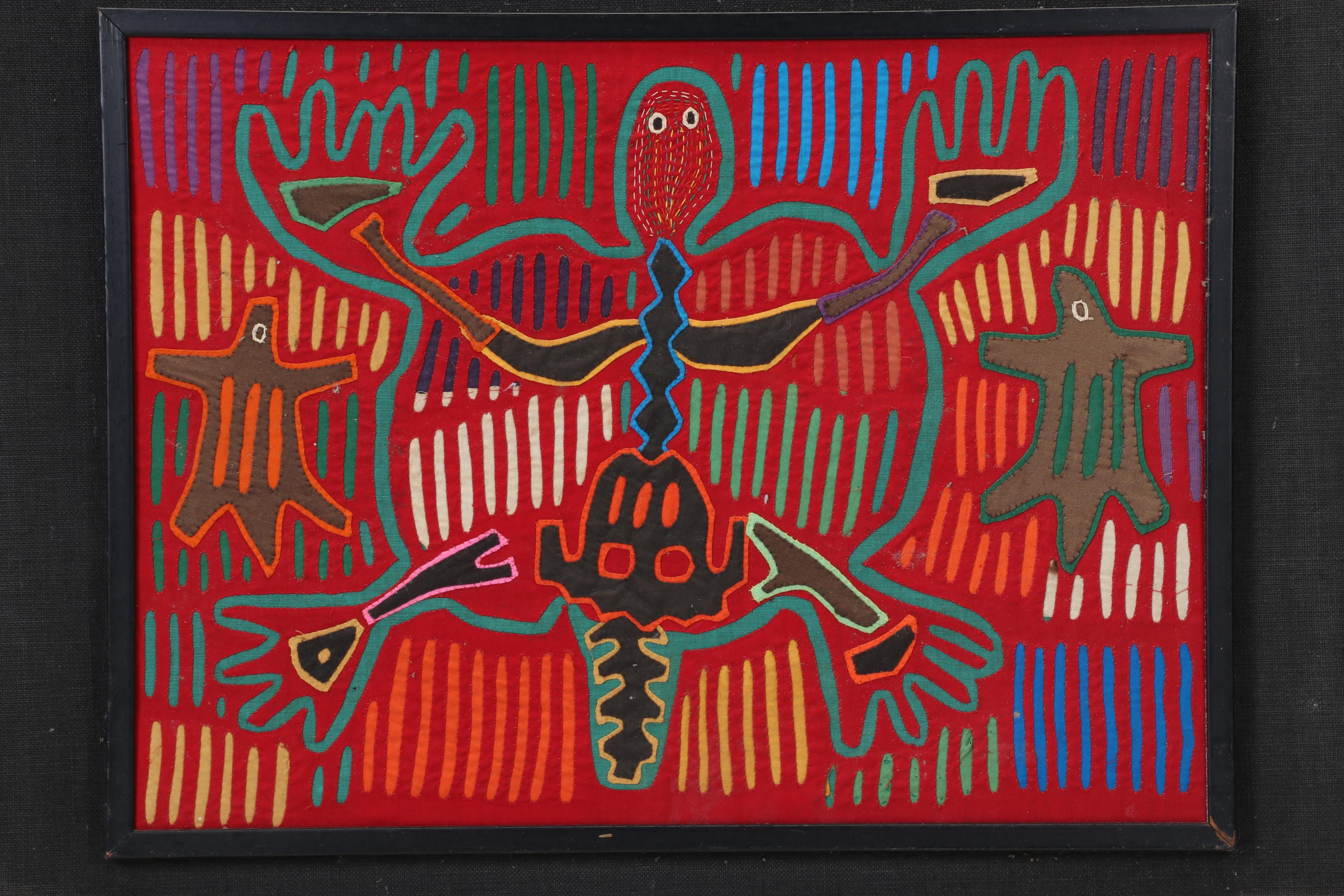Panamanian Guna Pictorial Mola Textile Panel