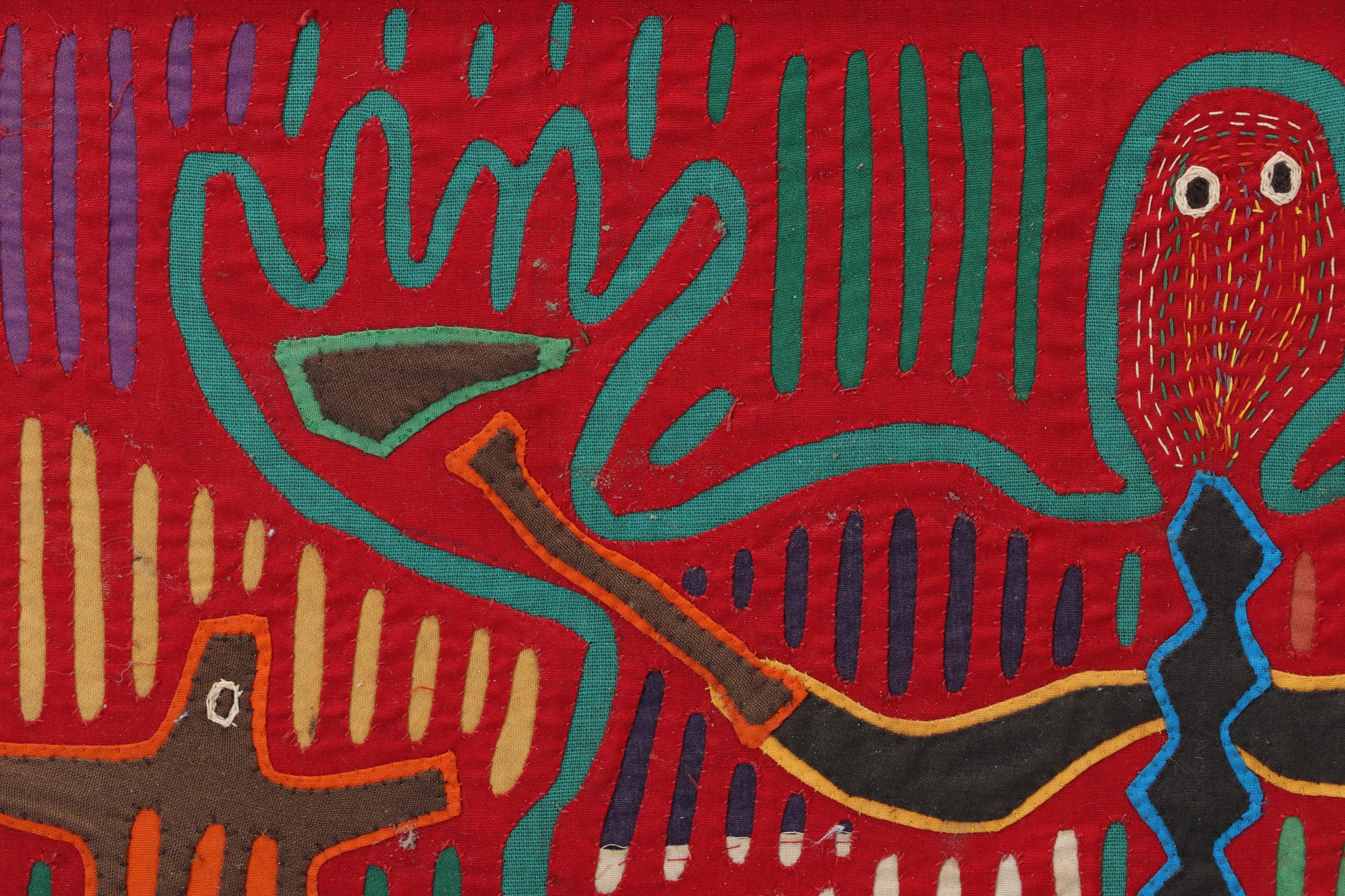 Panamanian Guna Pictorial Mola Textile Panel