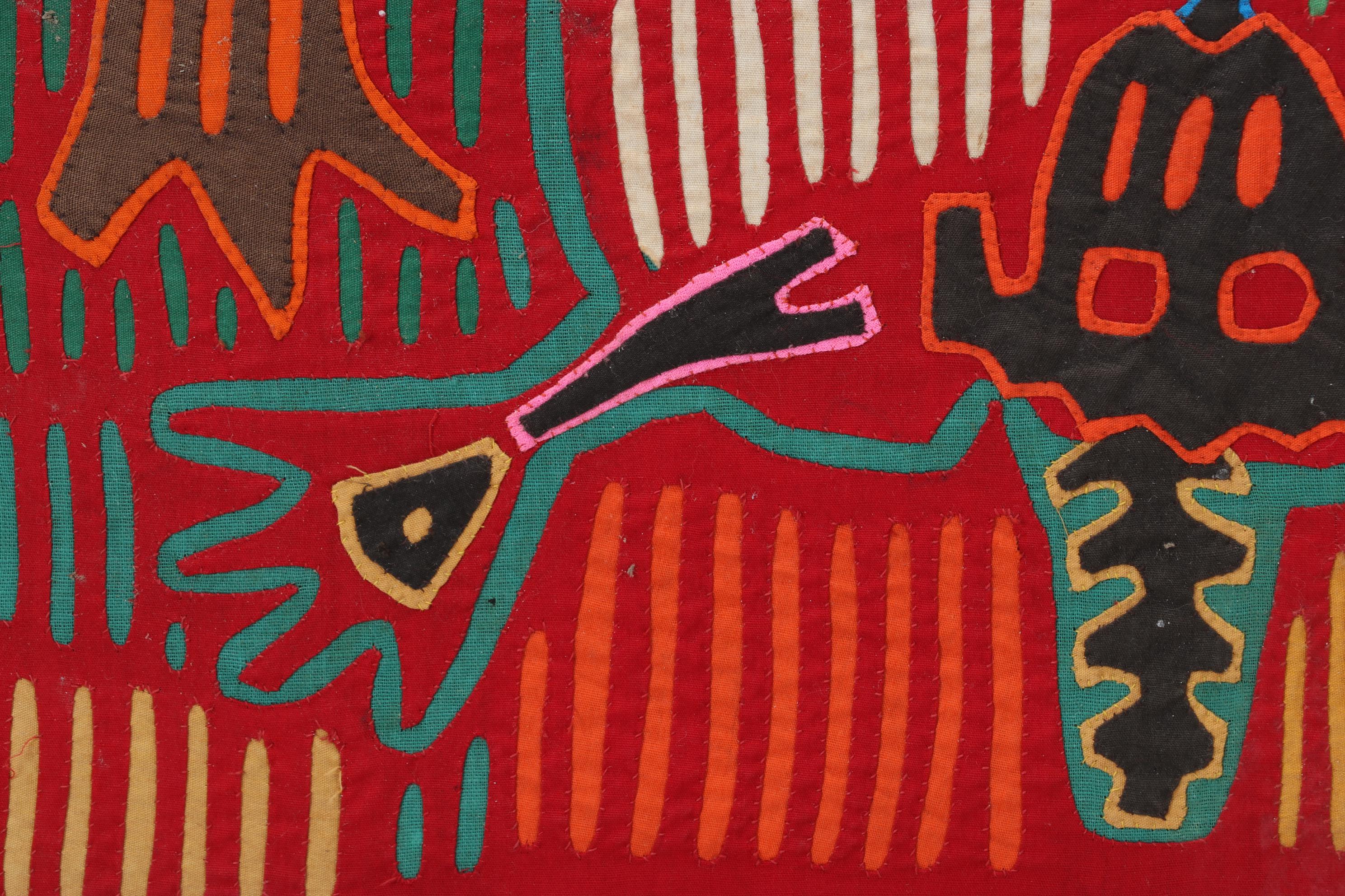 Panamanian Guna Pictorial Mola Textile Panel