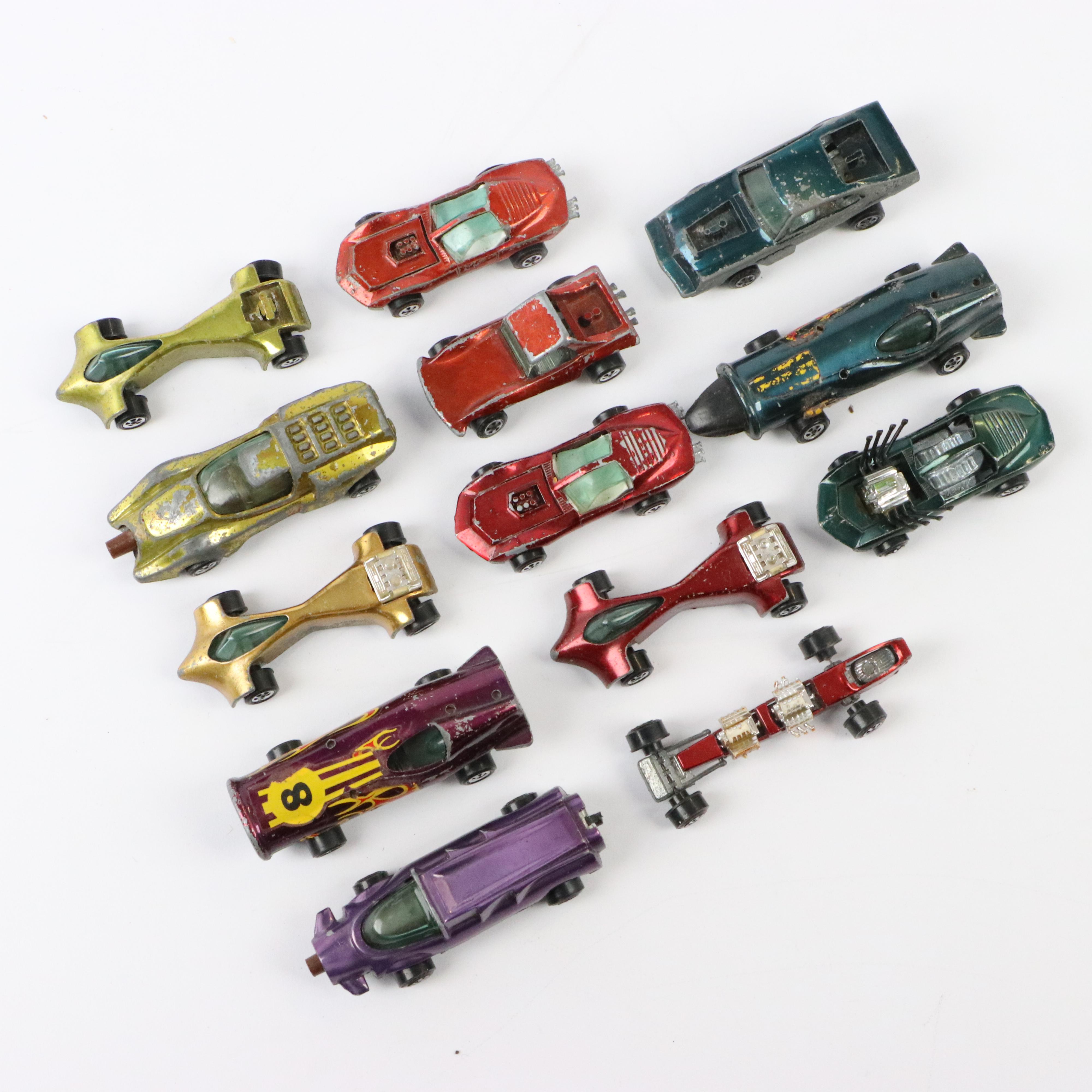 Johnny Lightning Diecast Cars Including Gold "Wasp", "Monster", "Vicious Vette"