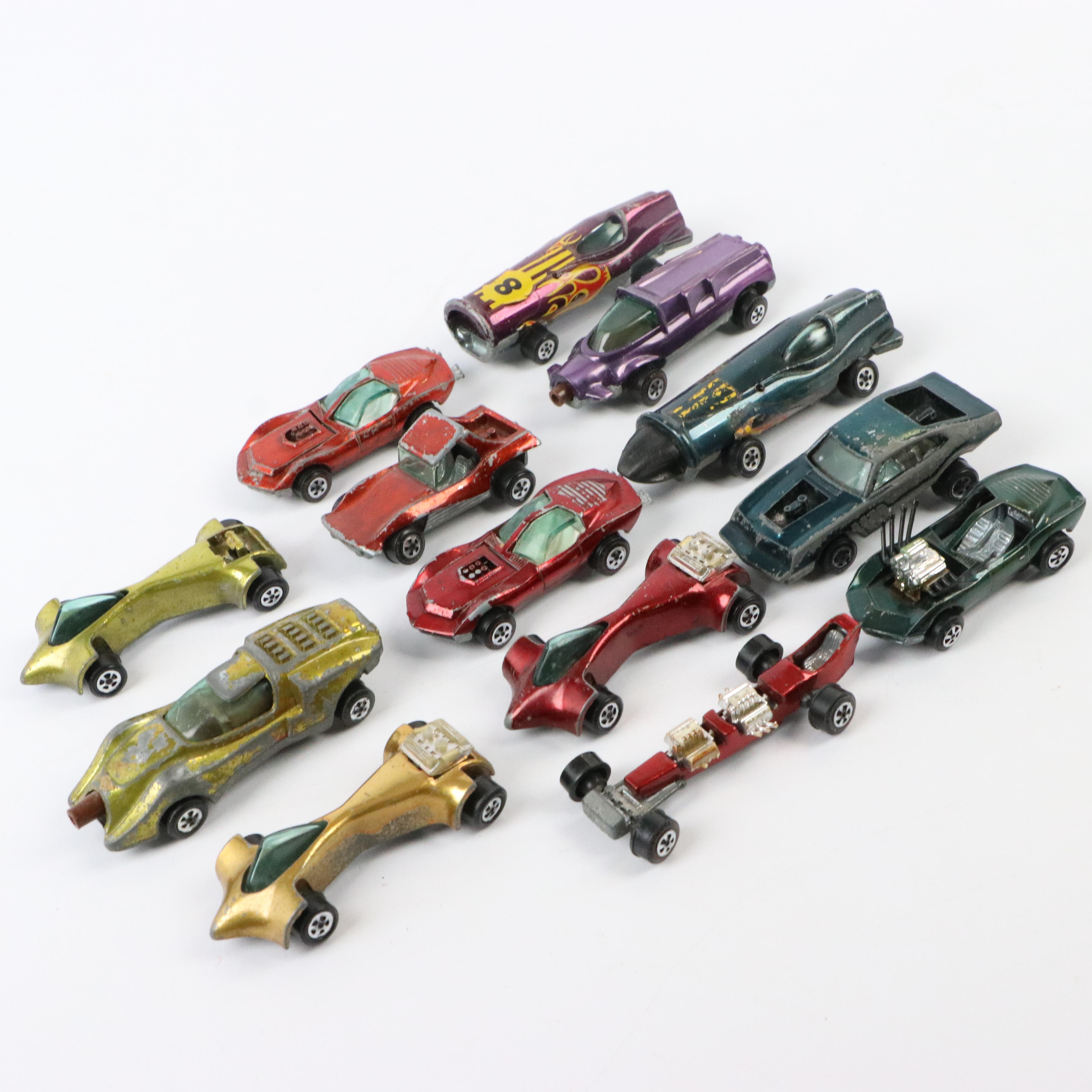 Johnny Lightning Diecast Cars Including Gold "Wasp", "Monster", "Vicious Vette"