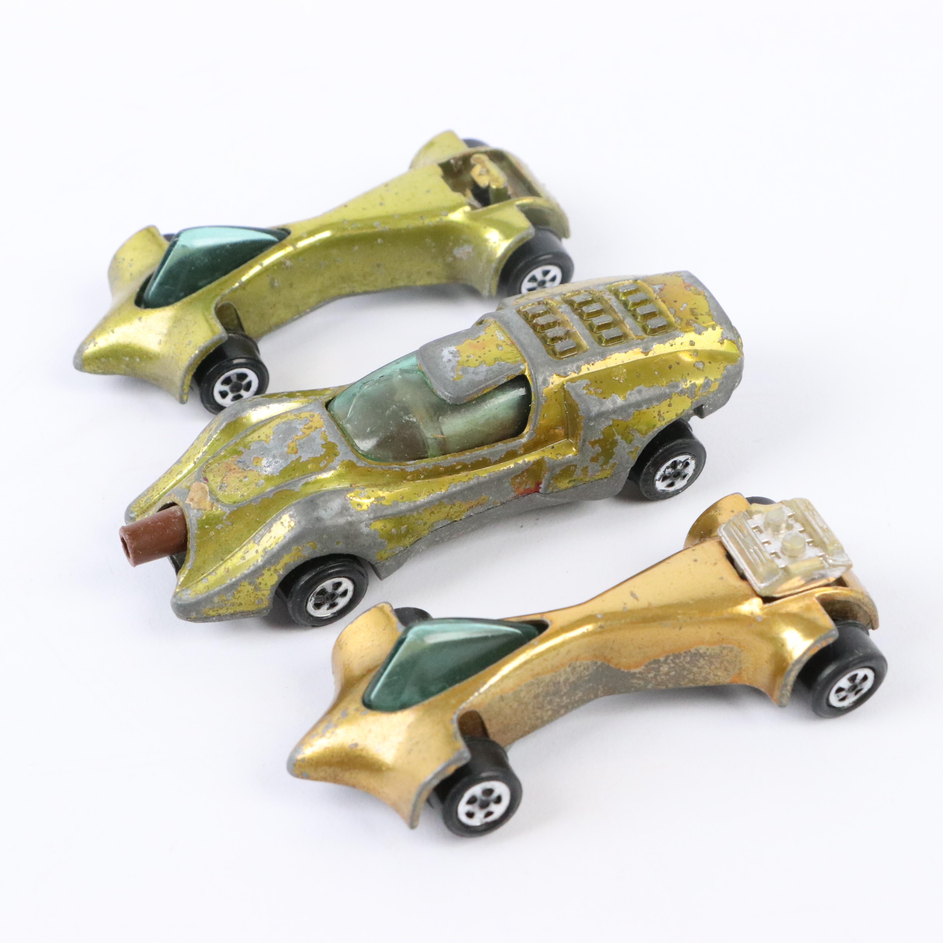 Johnny Lightning Diecast Cars Including Gold "Wasp", "Monster", "Vicious Vette"