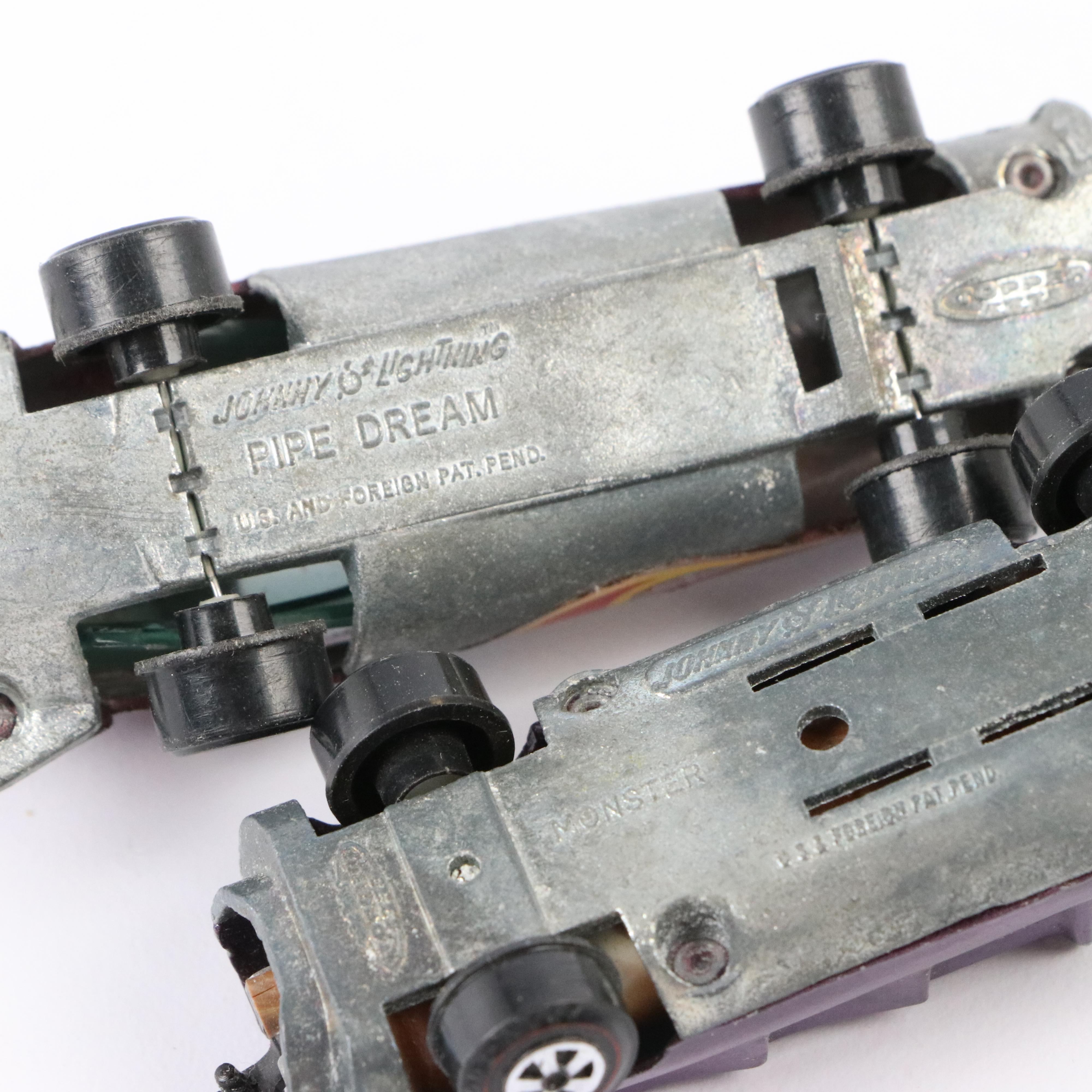 Johnny Lightning Diecast Cars Including Gold "Wasp", "Monster", "Vicious Vette"