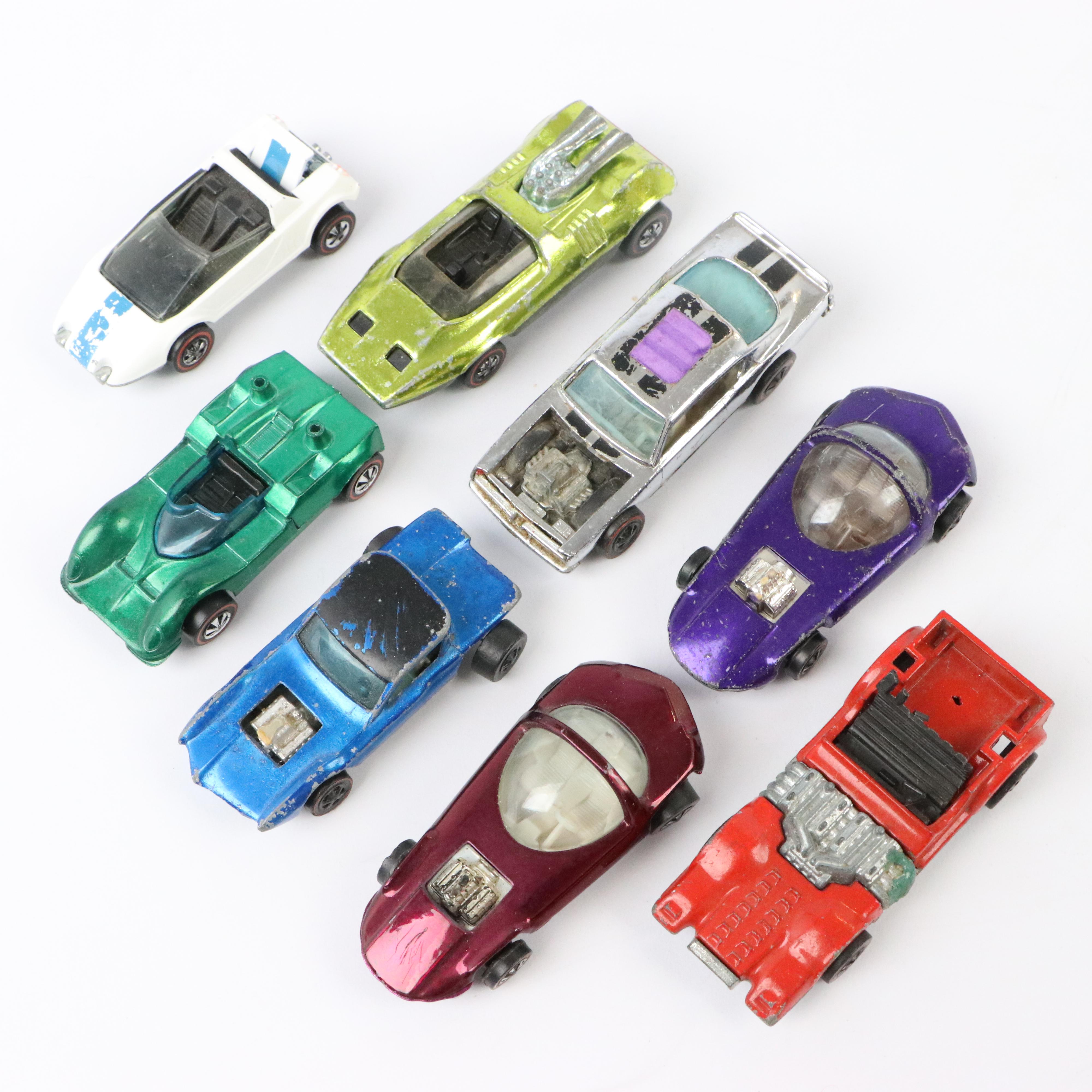 Hot Wheels Redline Diecast Cars Including "Python" and "Silhouette"