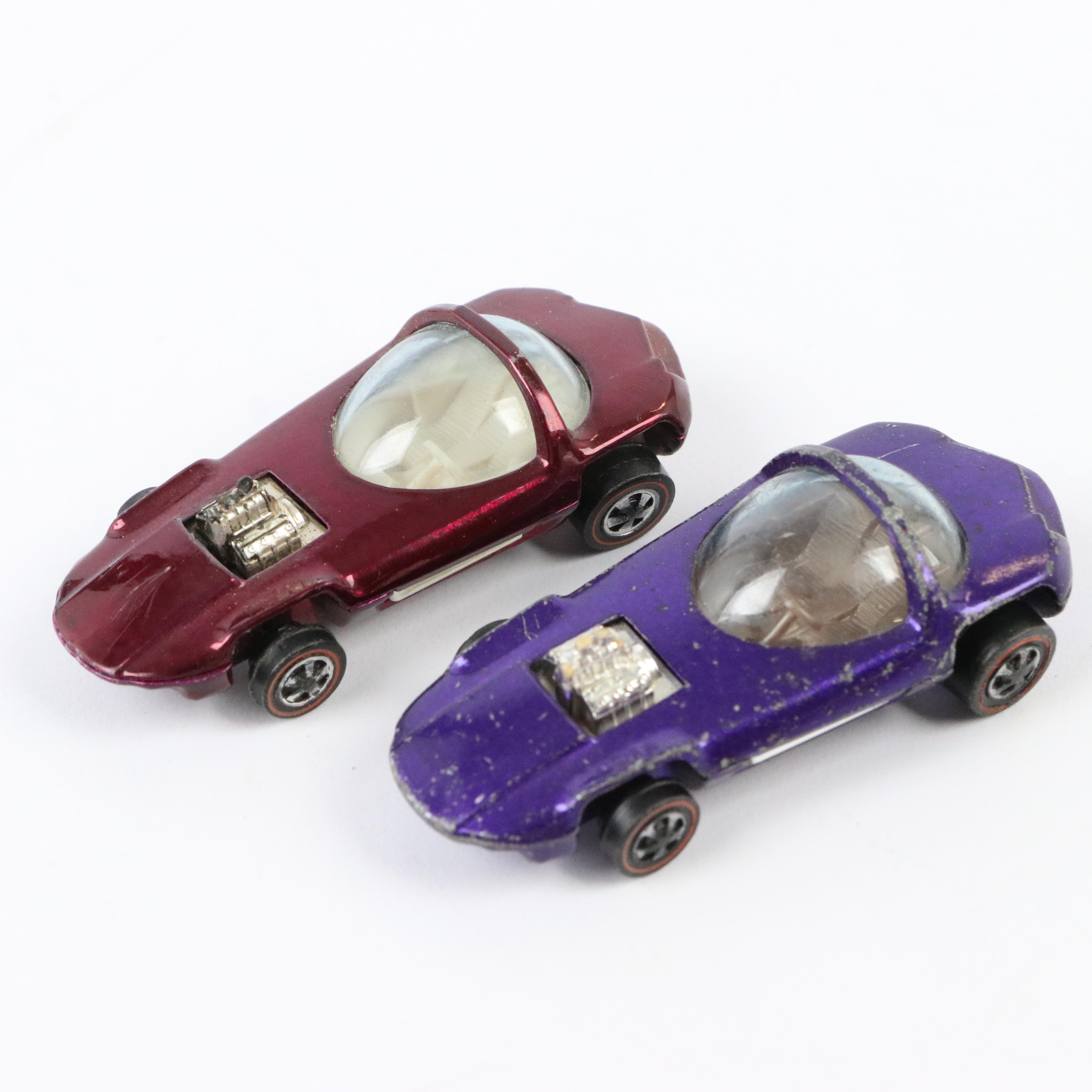 Hot Wheels Redline Diecast Cars Including "Python" and "Silhouette"