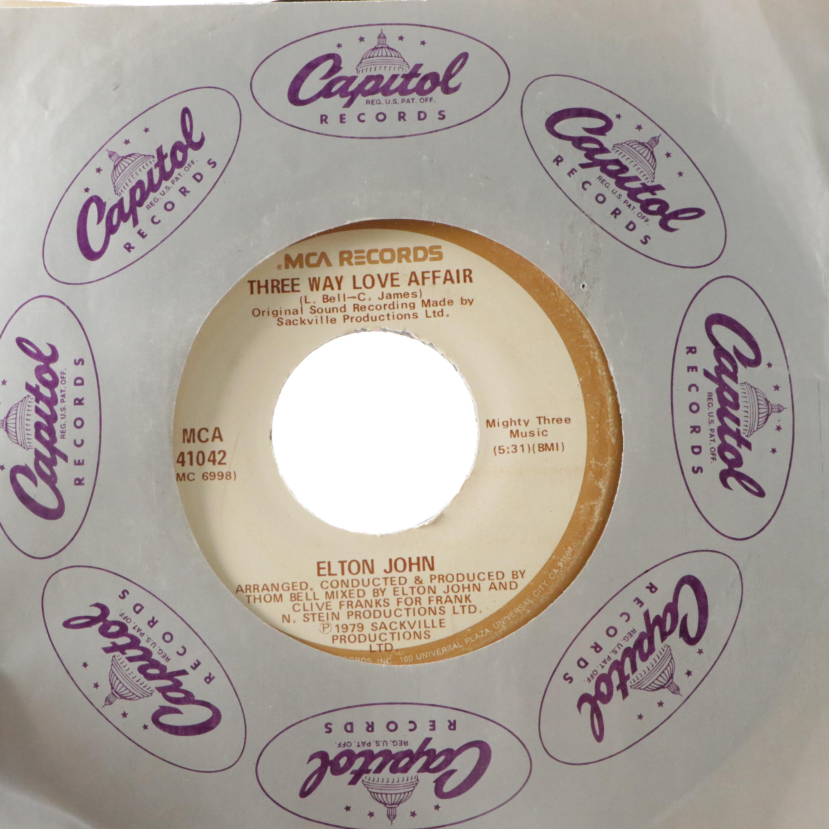 Mick Jagger, Phil Collins, Elton John and More Vinyl Record Singles