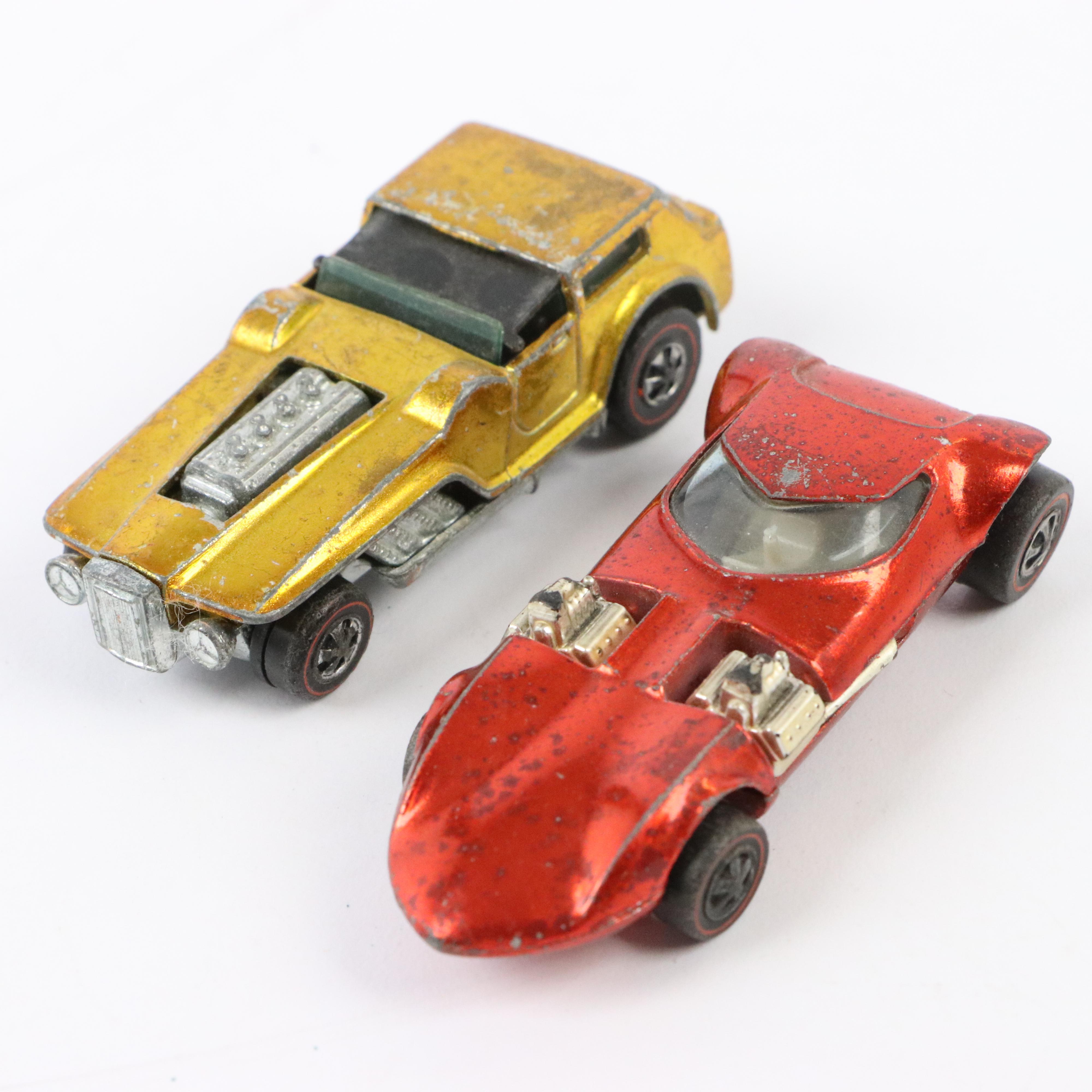 Hot Wheels Redline Diecast Cars Including "Peeping Bomb" and "Whip Creamer"
