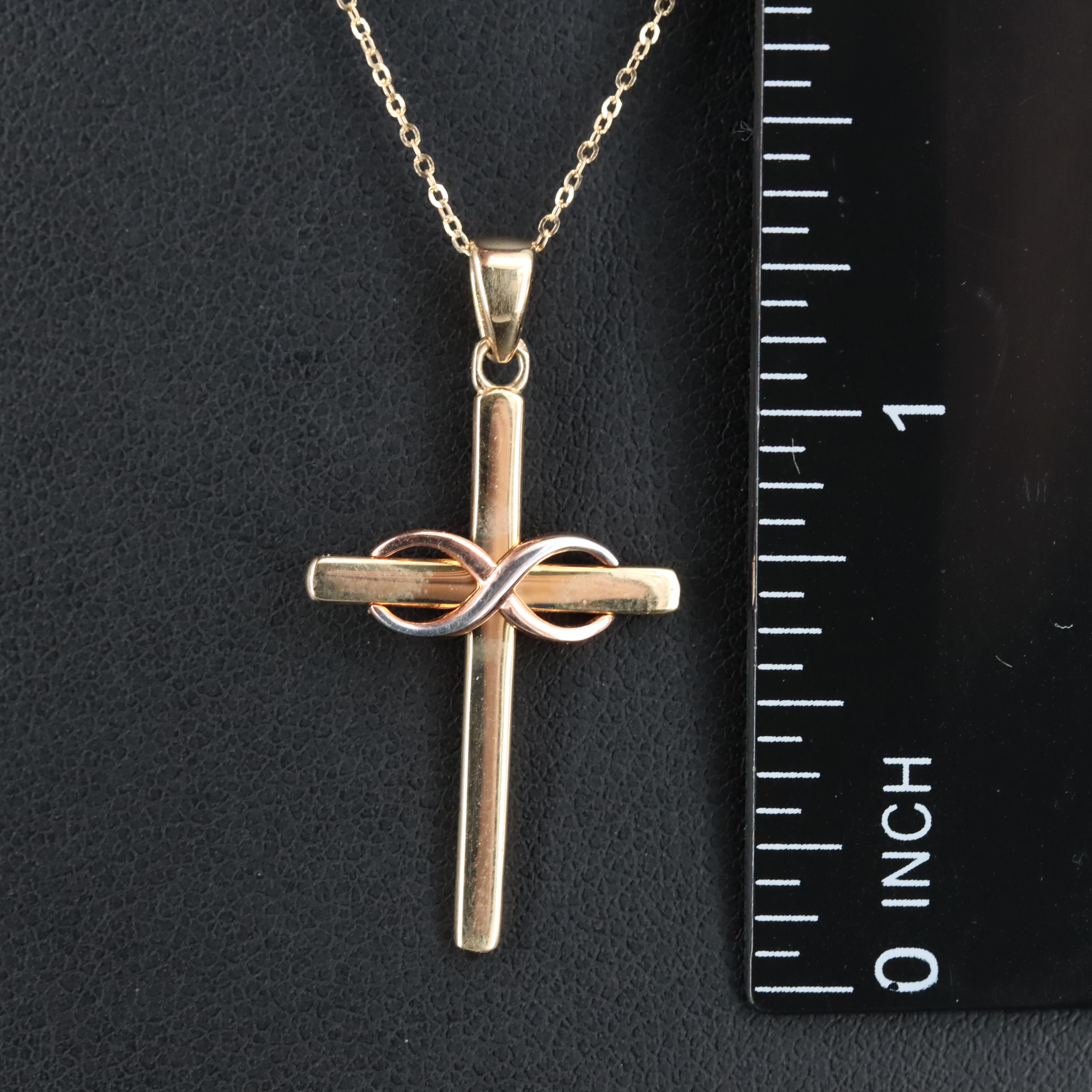14K Cross Necklace
