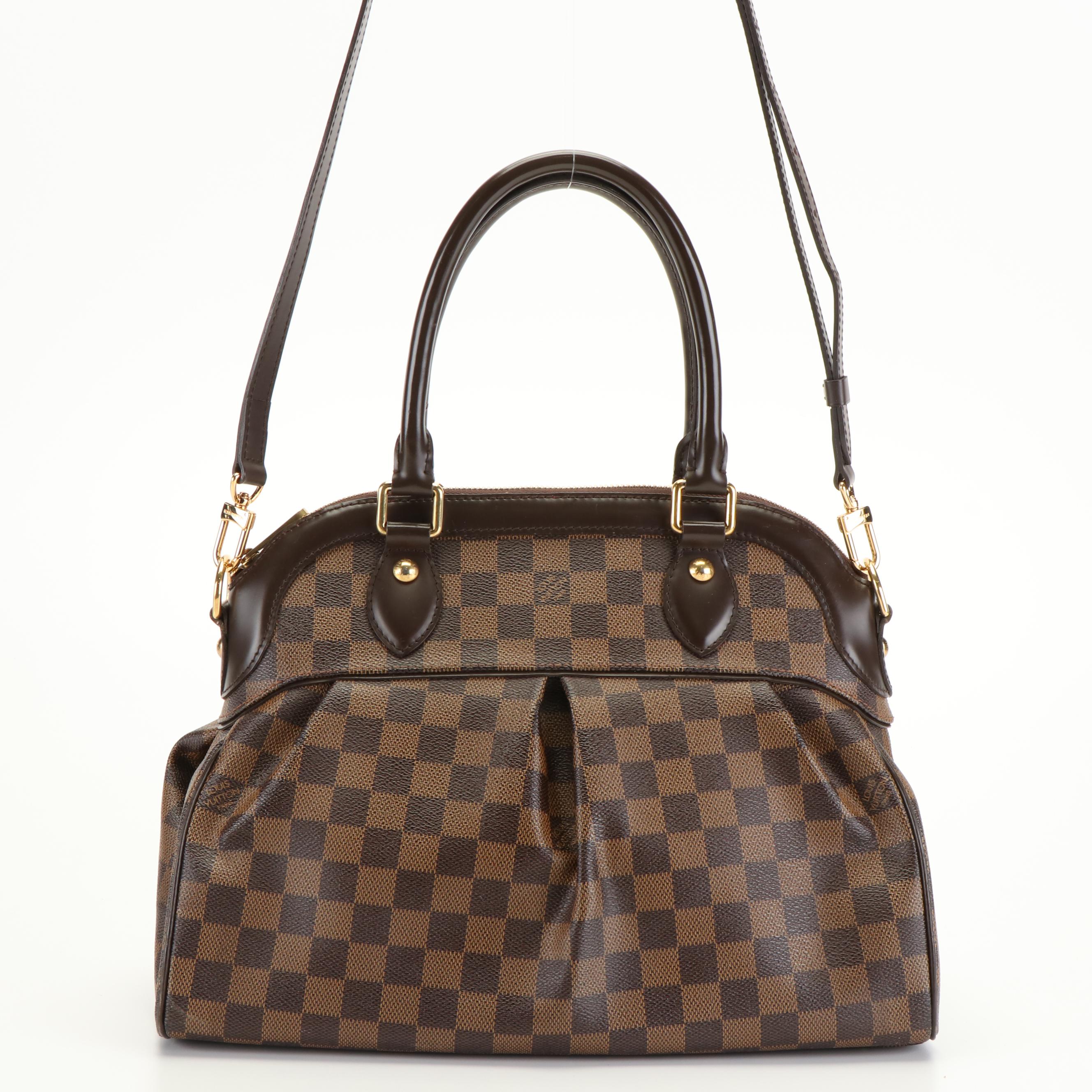 Louis Vuitton Trevi PM Two-Way Bag in Damier Ebene Canvas and Leather